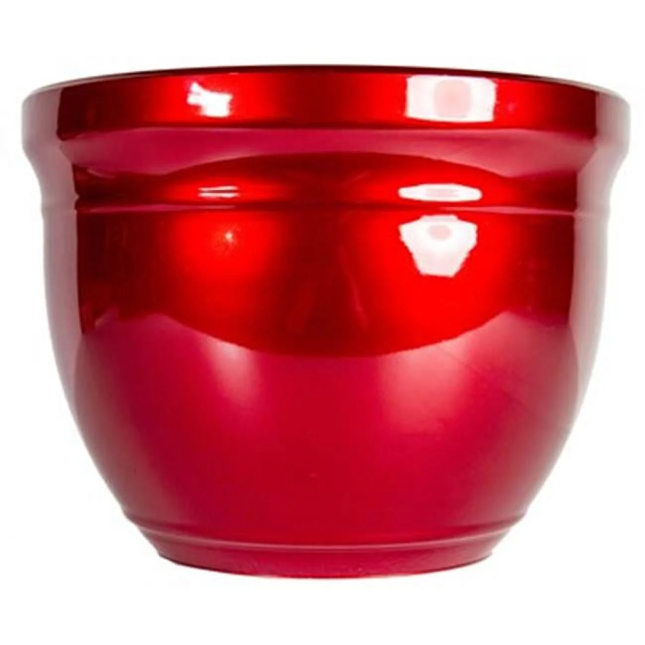 Gardener Select  15 in. Red Madison Metallic Planter