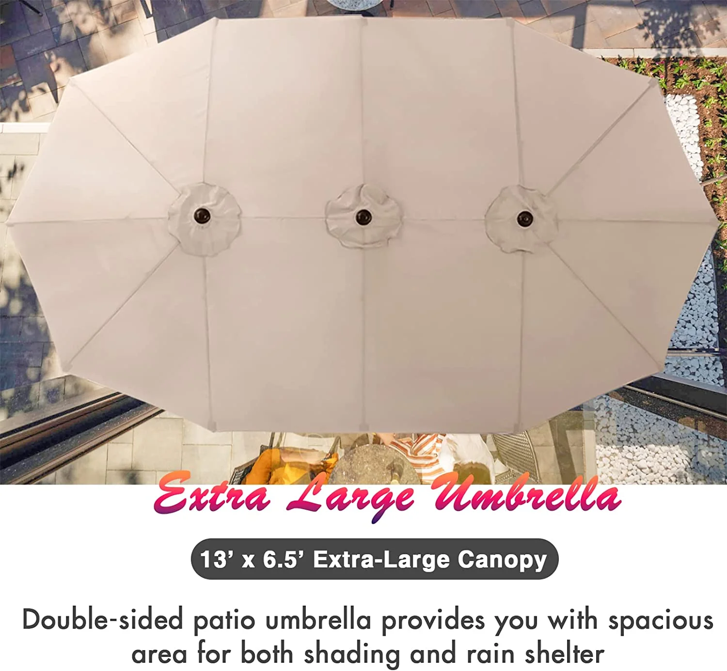 VILLA 5 Piece Patio Dining Set with 10ft Umbrella  37" Square Metal Dining Table & 4 Stacking Metal Chair with 3 Tier Navy Umbrella for Outdoor  Deck  Yard  Porch