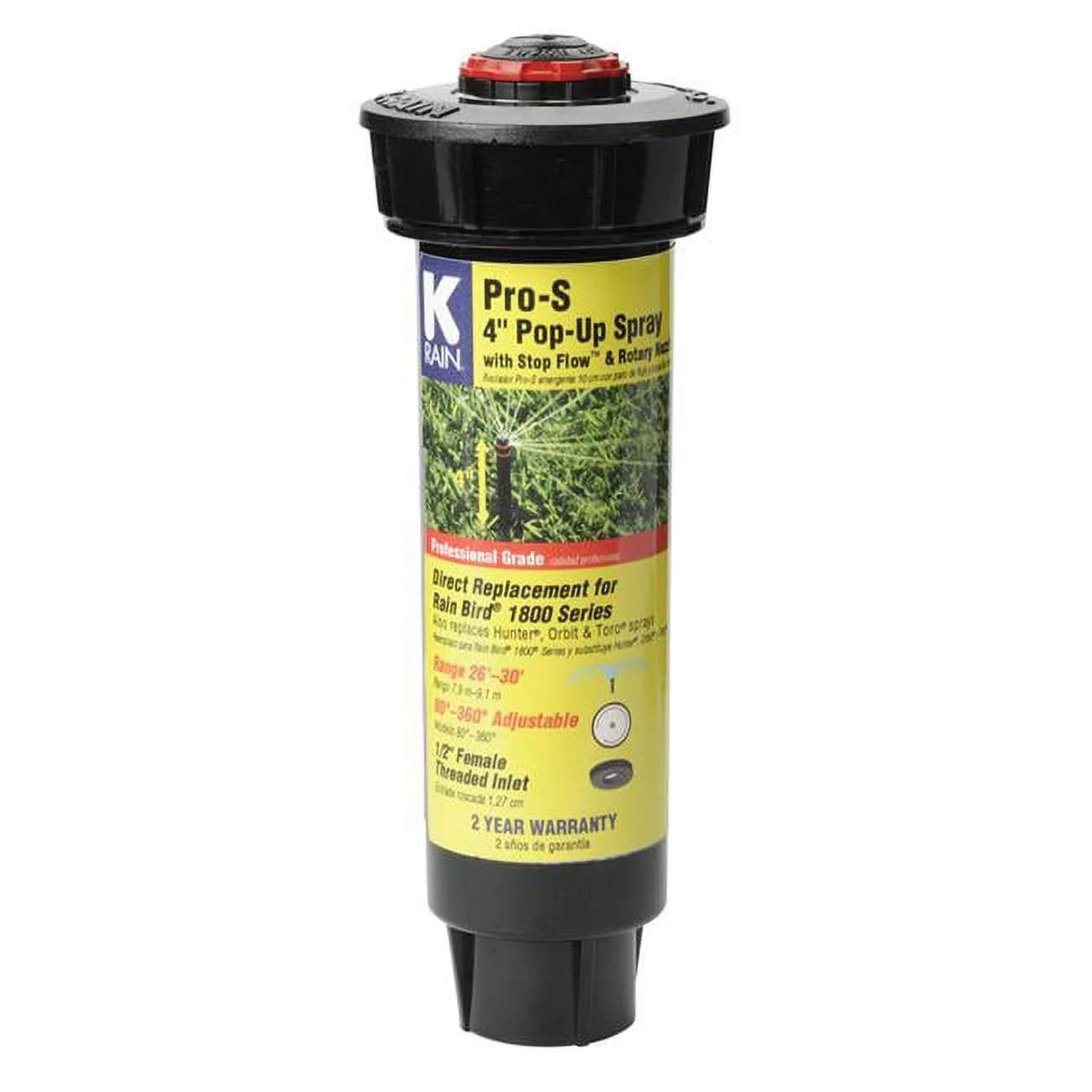 K-Rain 30653 Pro-S Adjustable Pop-Up Spray Head, 6