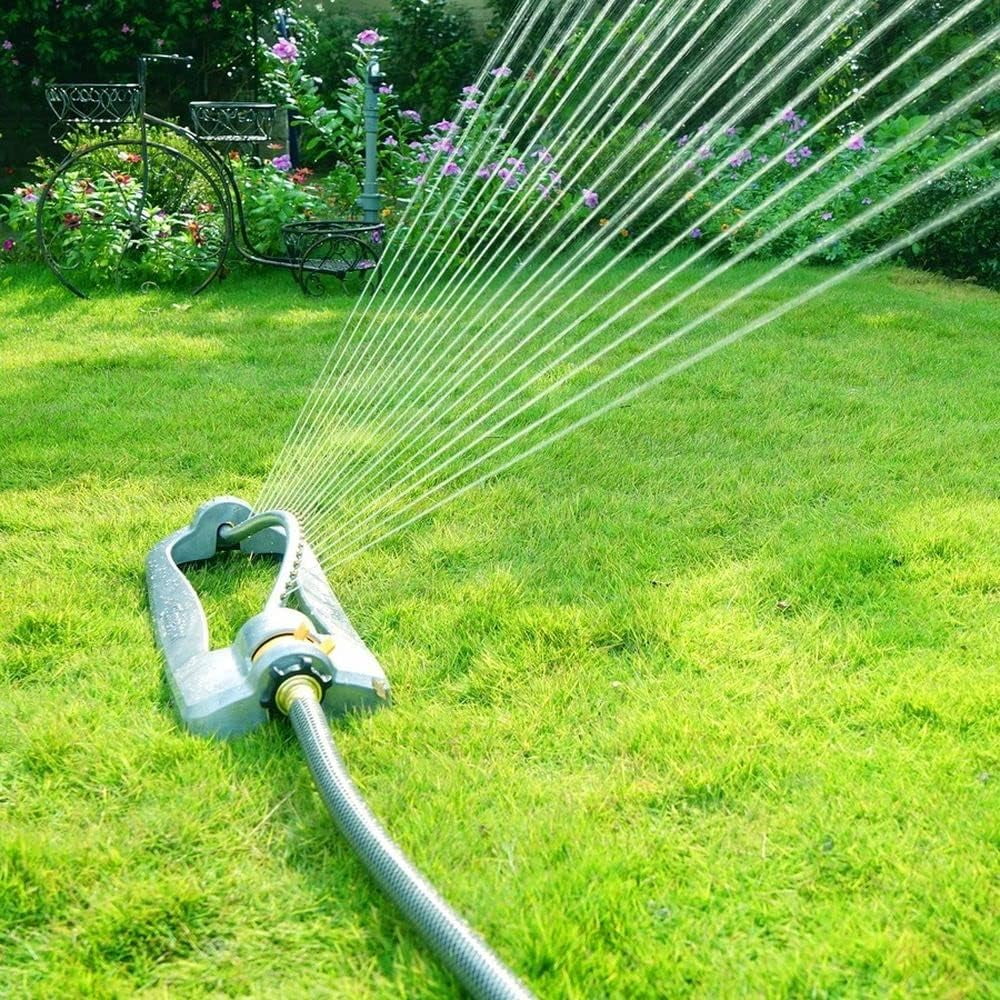4000 Sq.Ft. Turbo Metal Oscillating Lawn Sprinkler, Green