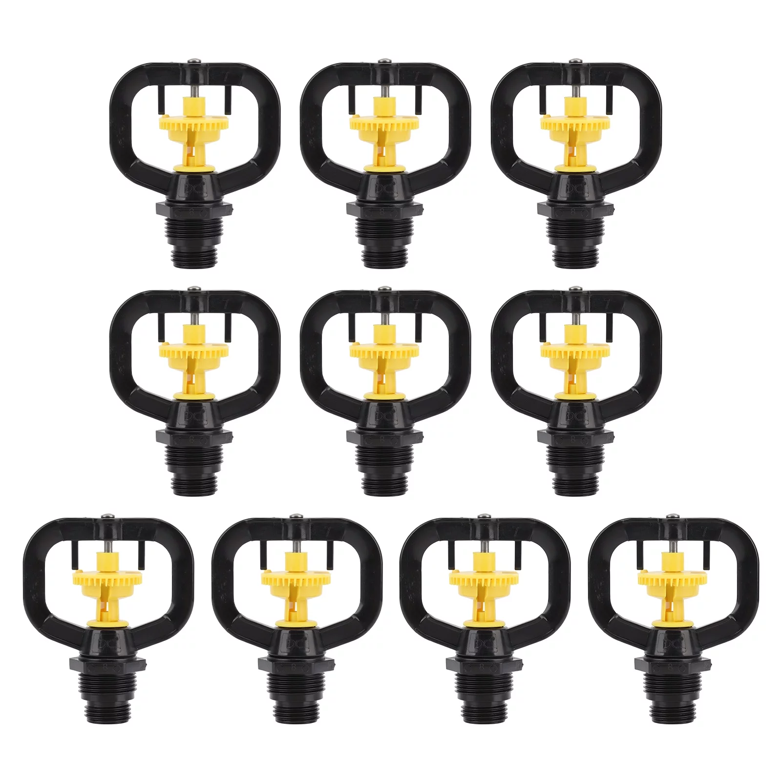 YUMILI Garden Irrigation Sprinklers - 10PCS Refraction Micro Atomizing Nozzle Rotating Sprinkler Garden Irrigation Rotating Misting Nozzle G1/2 G3/4 Male Thread