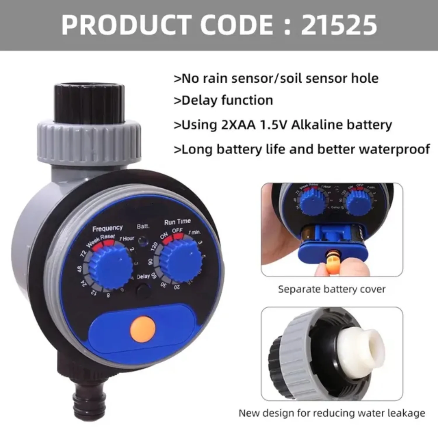 Upgraded Garden Automatic Watering Timer with Ball Valve for Efficient Irrigation Control System - Save Time and Water with this Smart Watering Controller - Easy to Install and Use
