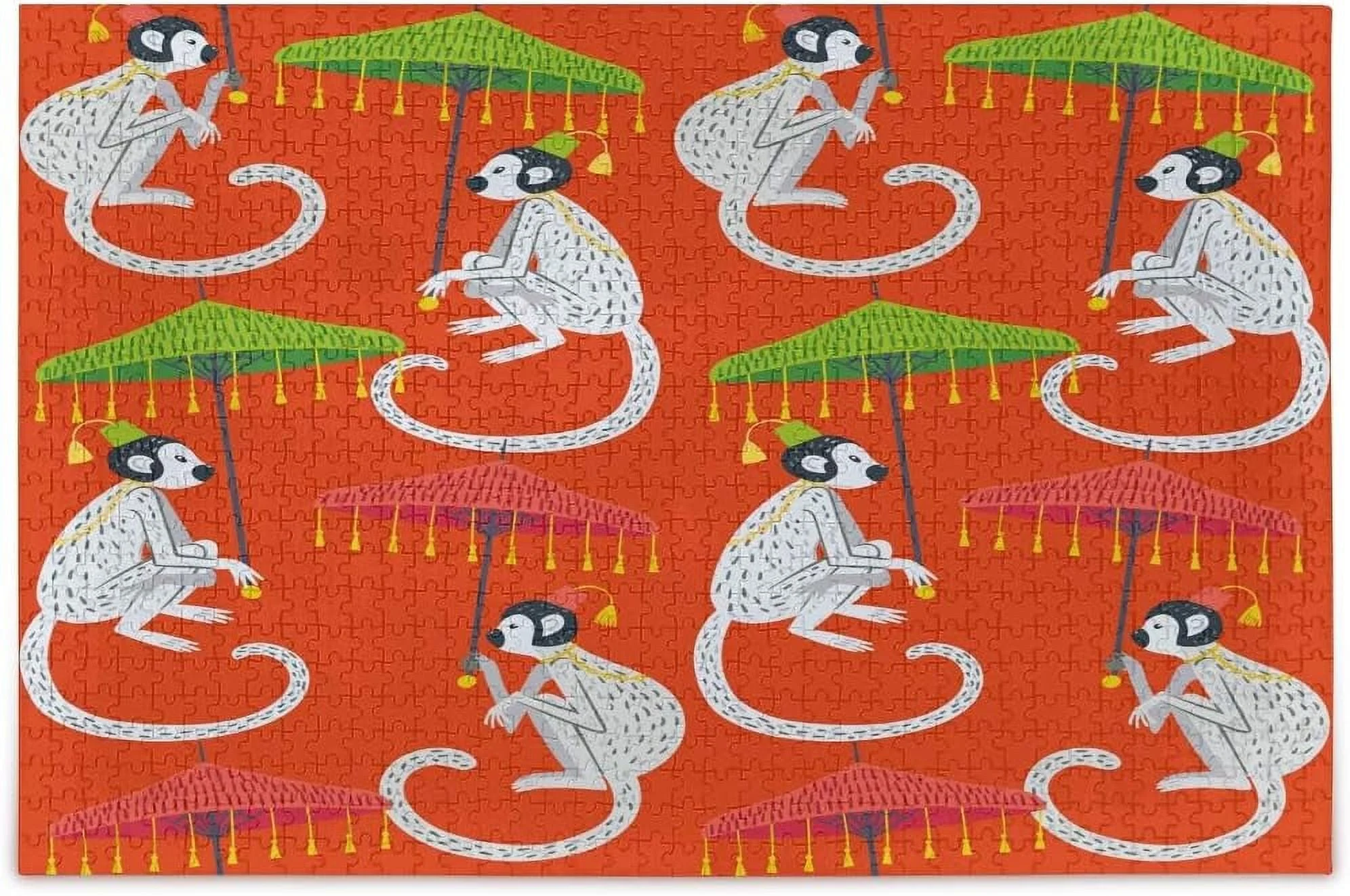 Dreamtimes 500 Piece Jigsaw Puzzle for Adults Kids, Beautiful Vintage Monkeys Puzzle Wooden Jigsaw Puzzle Family Game Intellective Toys Wall Art Work for Educational Gift Home Decor