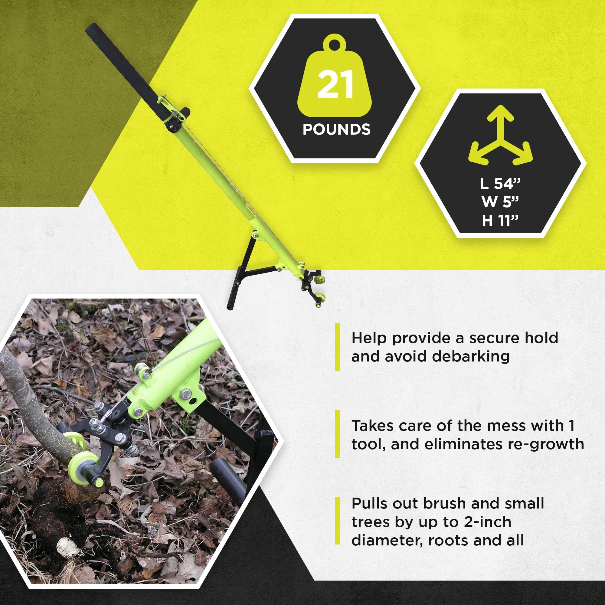 Brush Grubber Single Person Ironclad Manual Handled Brush Grubber