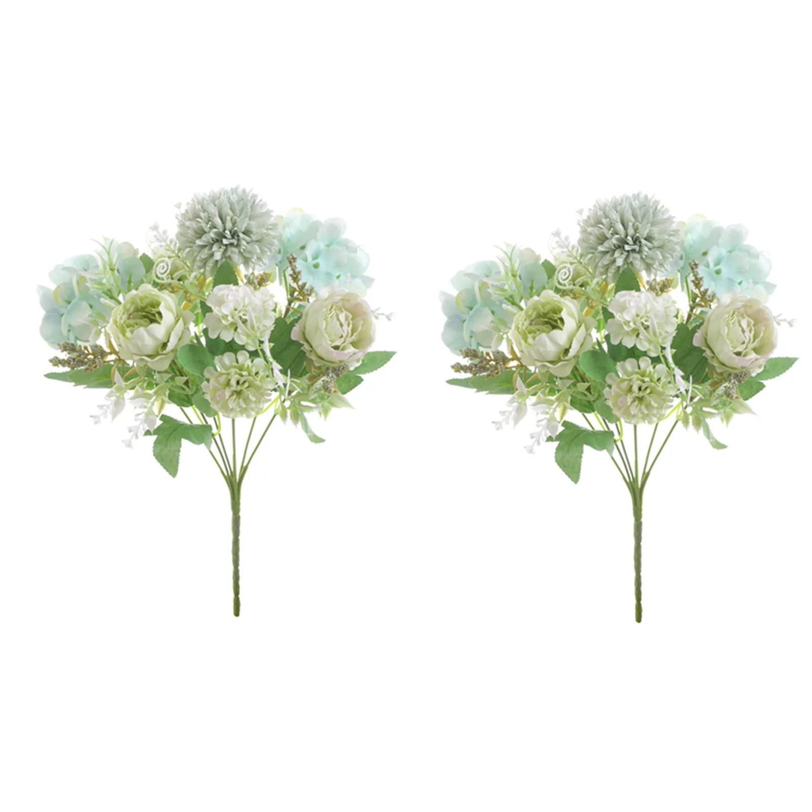 Yeetfub Faux flowers Silk Flowers 2 Packs Artificial Flowers Peony Silk Hydrangea Flower Hotel Wedding Home Decoration for Window Garden Office Patio Planter Pathway Front Porch