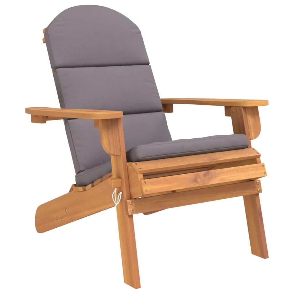 moobody Adirondack Patio Chair with Cushions Solid Wood Acacia