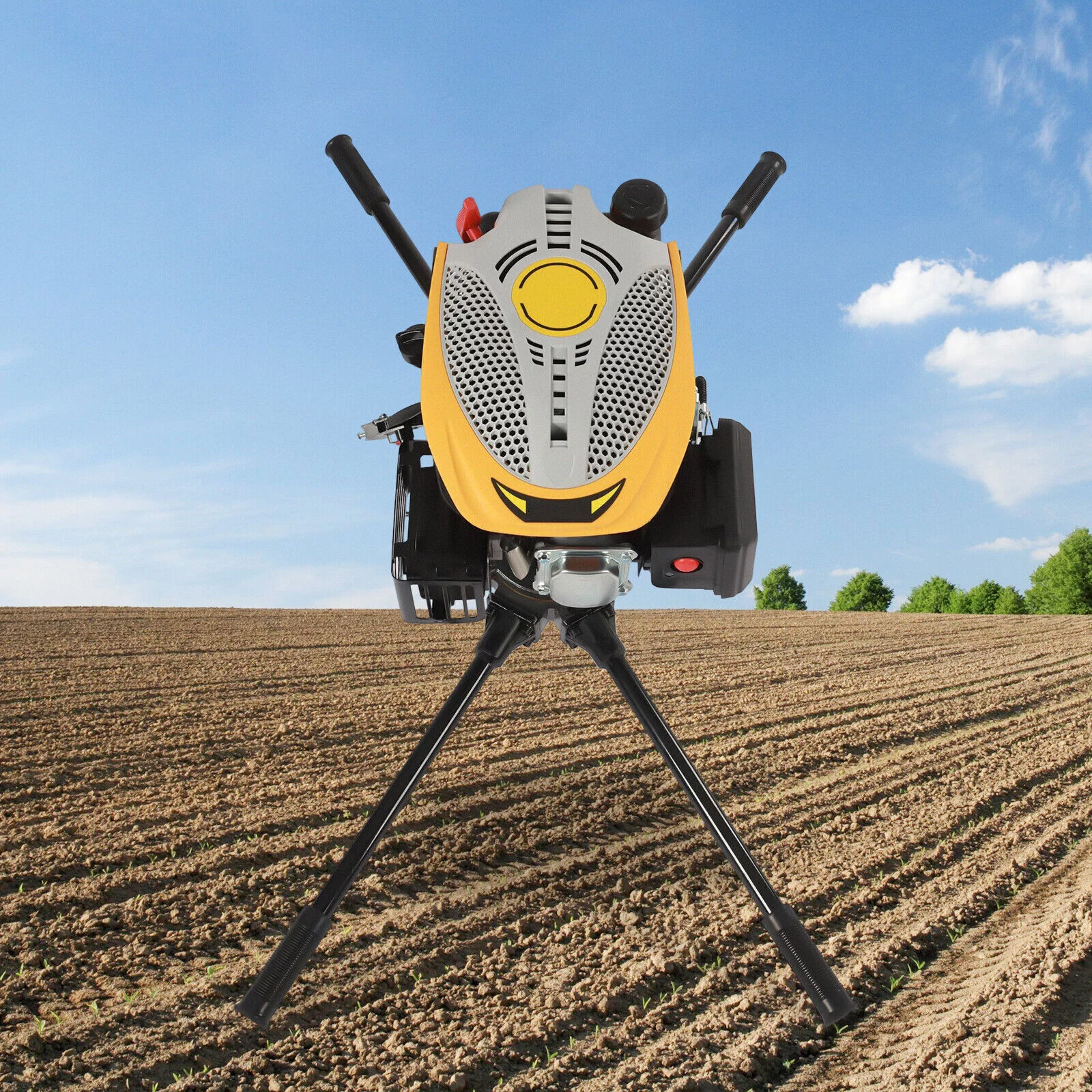 DENSET 4-Stroke 173cc 8HP 2 Men Big Power Post Hole Digger Auger Ground Drill Engine