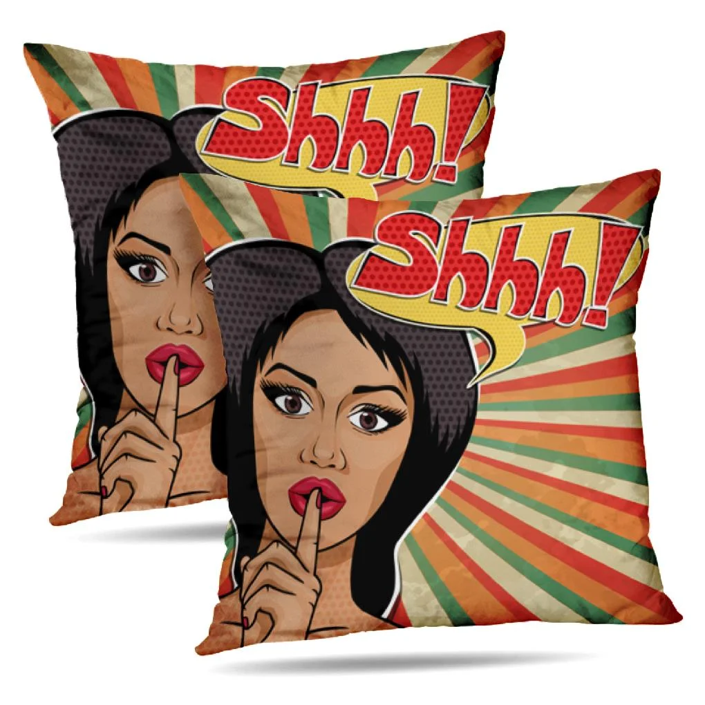 LALILO Throw Pillow Covers Pop Art African American Woman With Cushion Cover 18