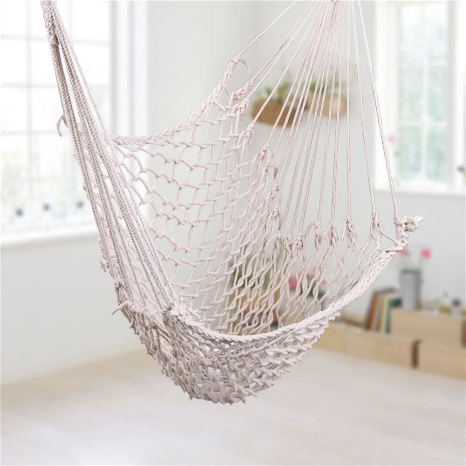 1pcs Hanging Rope Chair,Beige