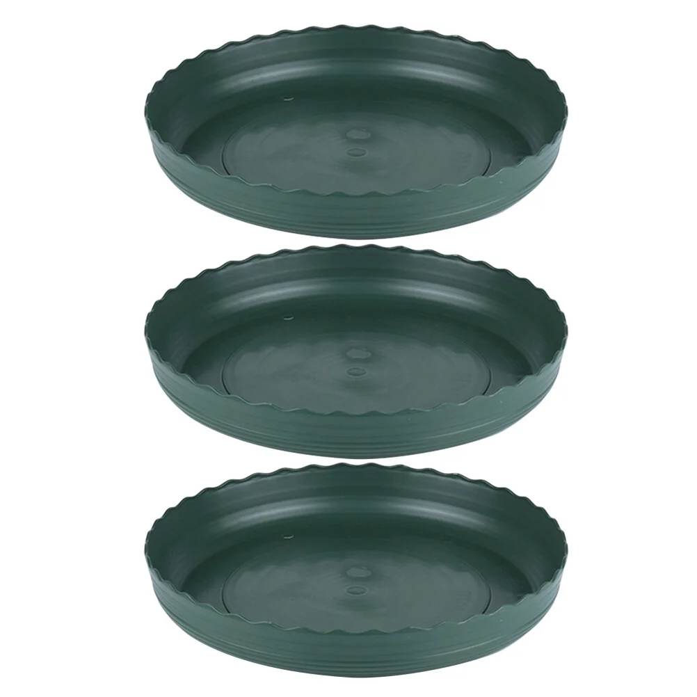 Gongxipen 3pcs Movable Plant Pot Tray Round Flowerpot Cork Base Drip Tray Garden Balcony Tool for Succulent Flower Pot (2 Gallons)
