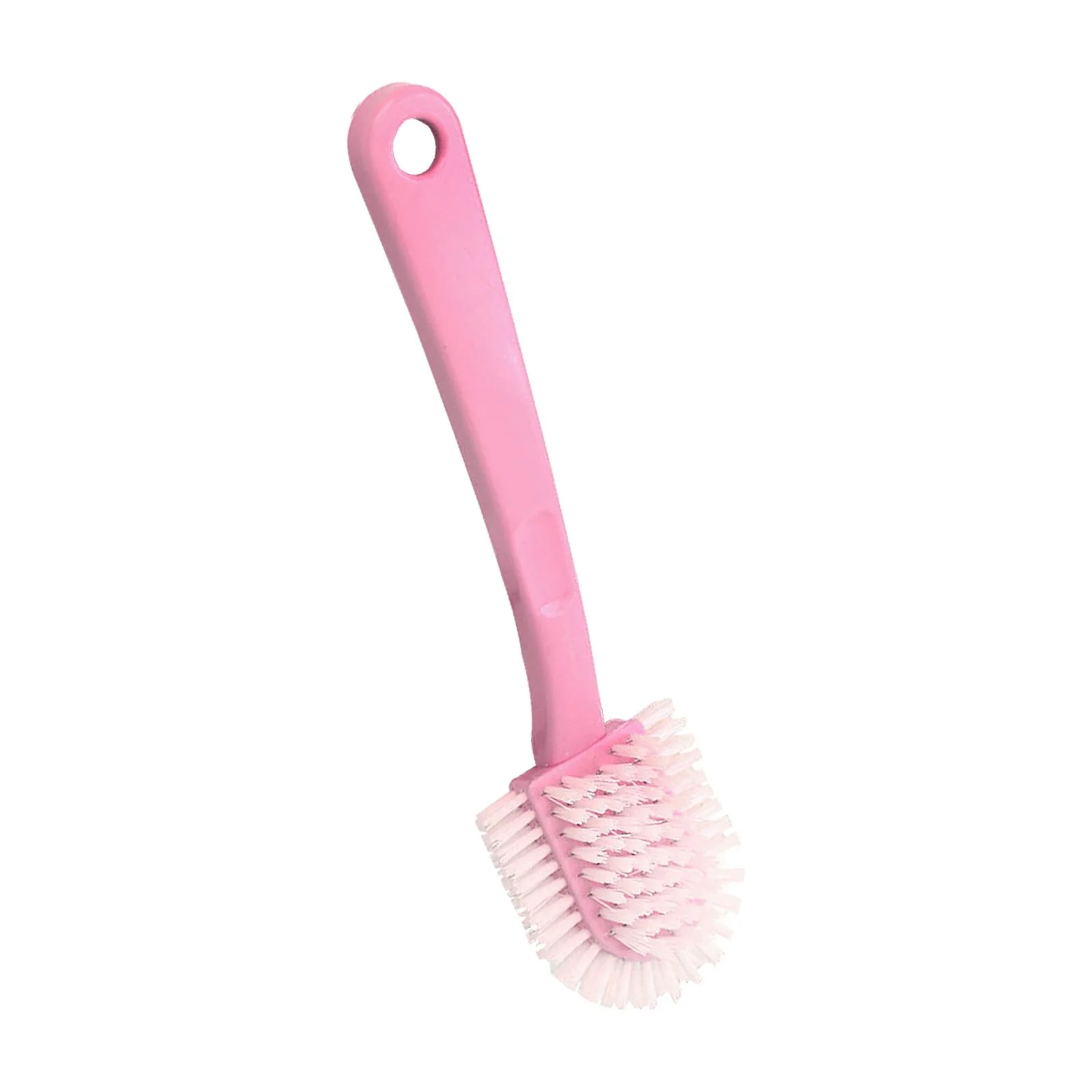 Multifunctional double-sided shoe washing brush PP material Durable with hanging Pink