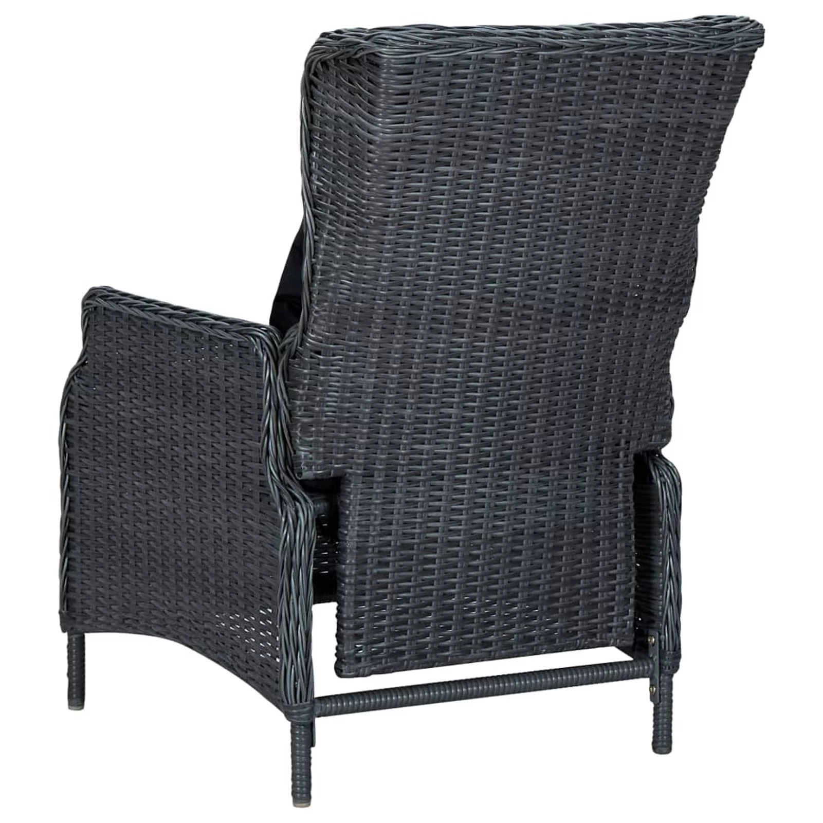 ametoys 9 Piece Patio Dining Set with Cushions Poly Rattan Dark Gray