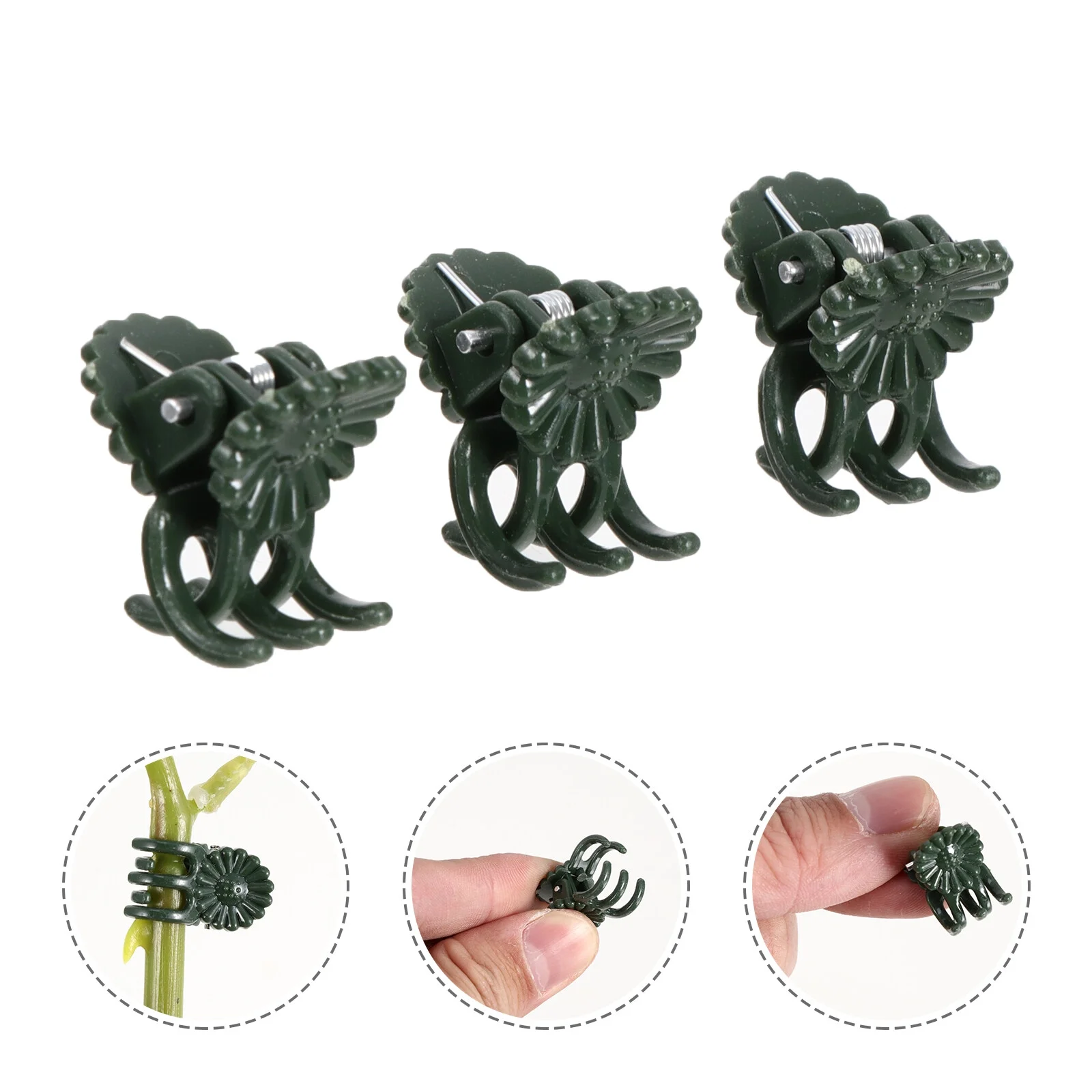 Gongxipen 100pcs Garden Clip Set Greenhouse Plant Flower Support Clips Plastic Plant Clip