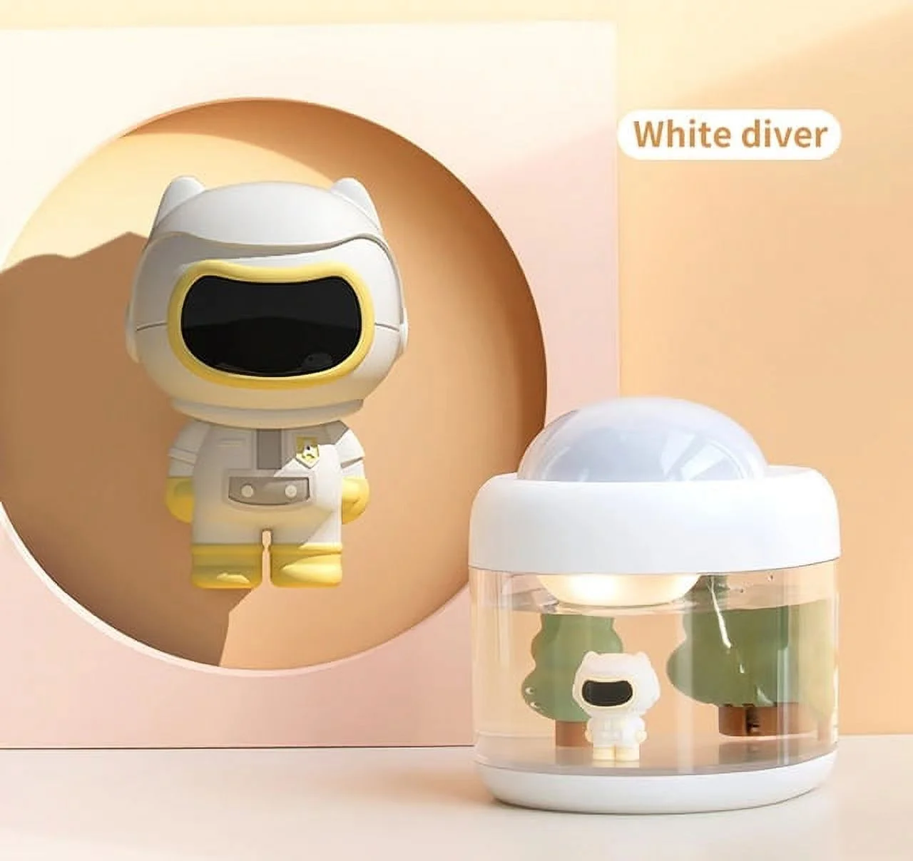 Cute 2024 2024 For Large Capacity Portable Humidifier USB Charging 2000mAh Battery Projector Light Wireless Ultrasonic  Air Humidifier