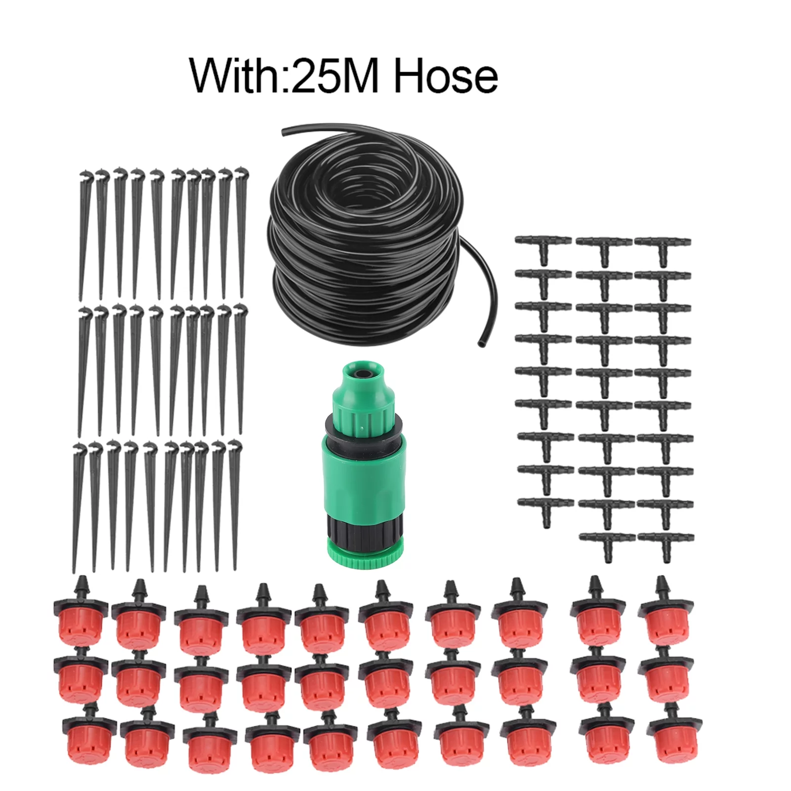 ZPSHYD Garden Hose, Garden Irrigation System PVC Garden Lawn Greenhouse Micro Drip Irrigation Kit Plants Watering Hose Nozzle Sprinkler(25M)