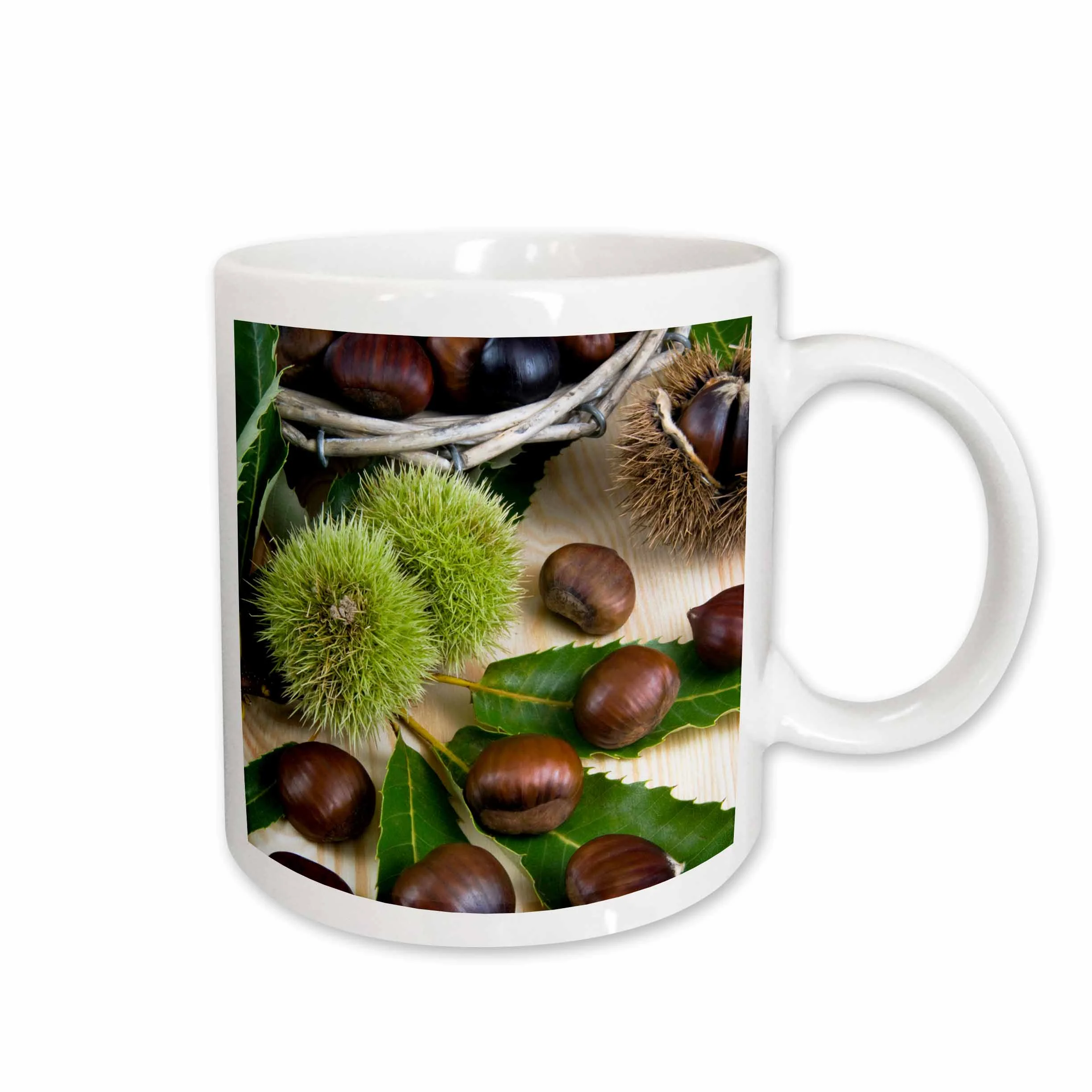 Sweet chestnuts (Castanea sativa), Cuisines - LI11 NTO0017 - Nico Tondini 11oz Mug mug-140014-1