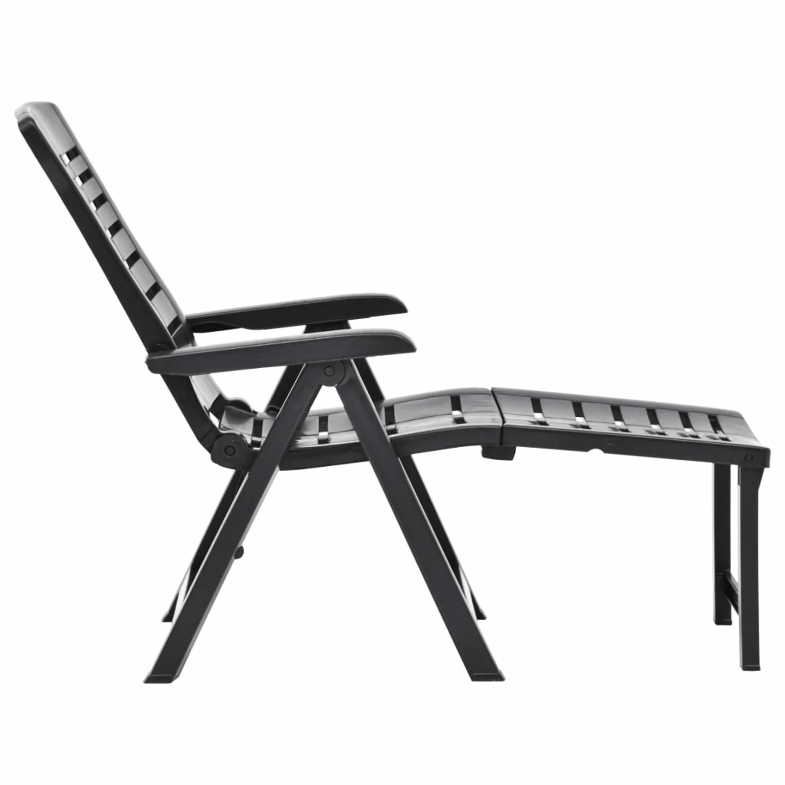 Dcenta Folding Sun Lounger Anthracite