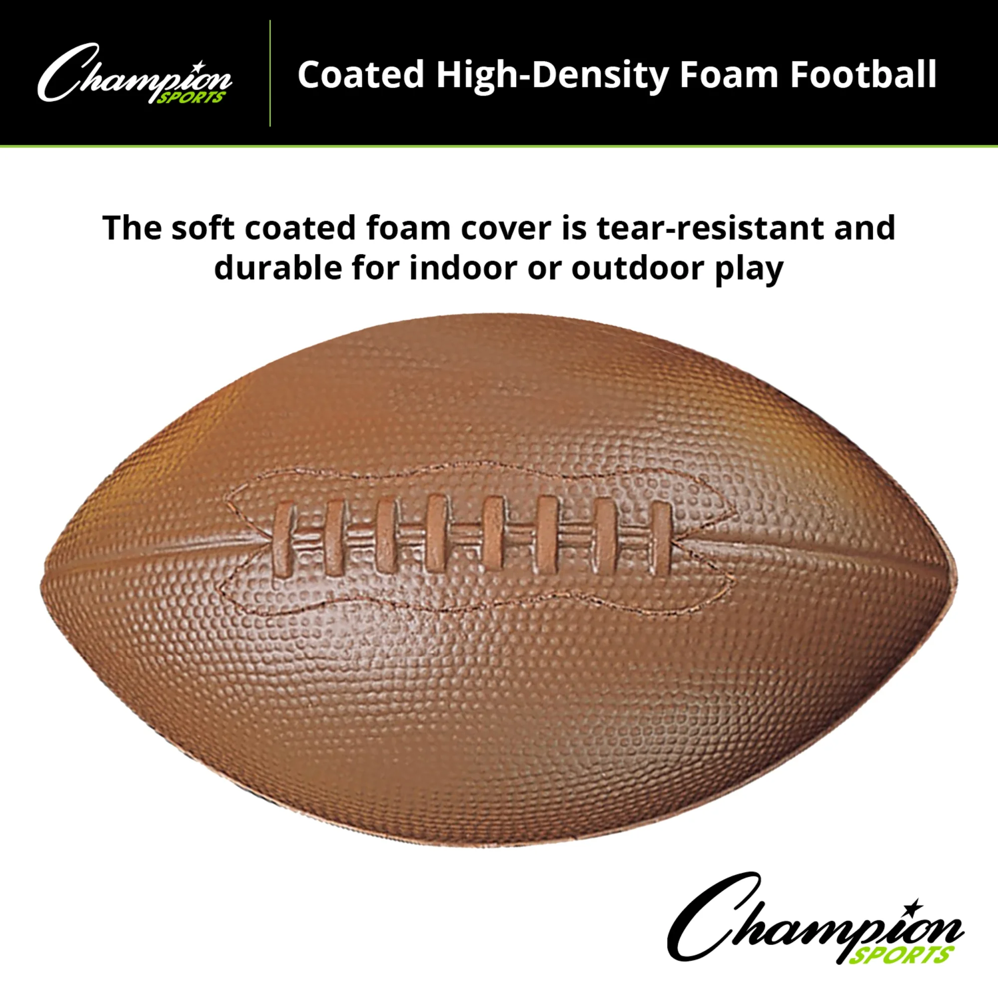 Champion Sports Coated High Density Foam Football