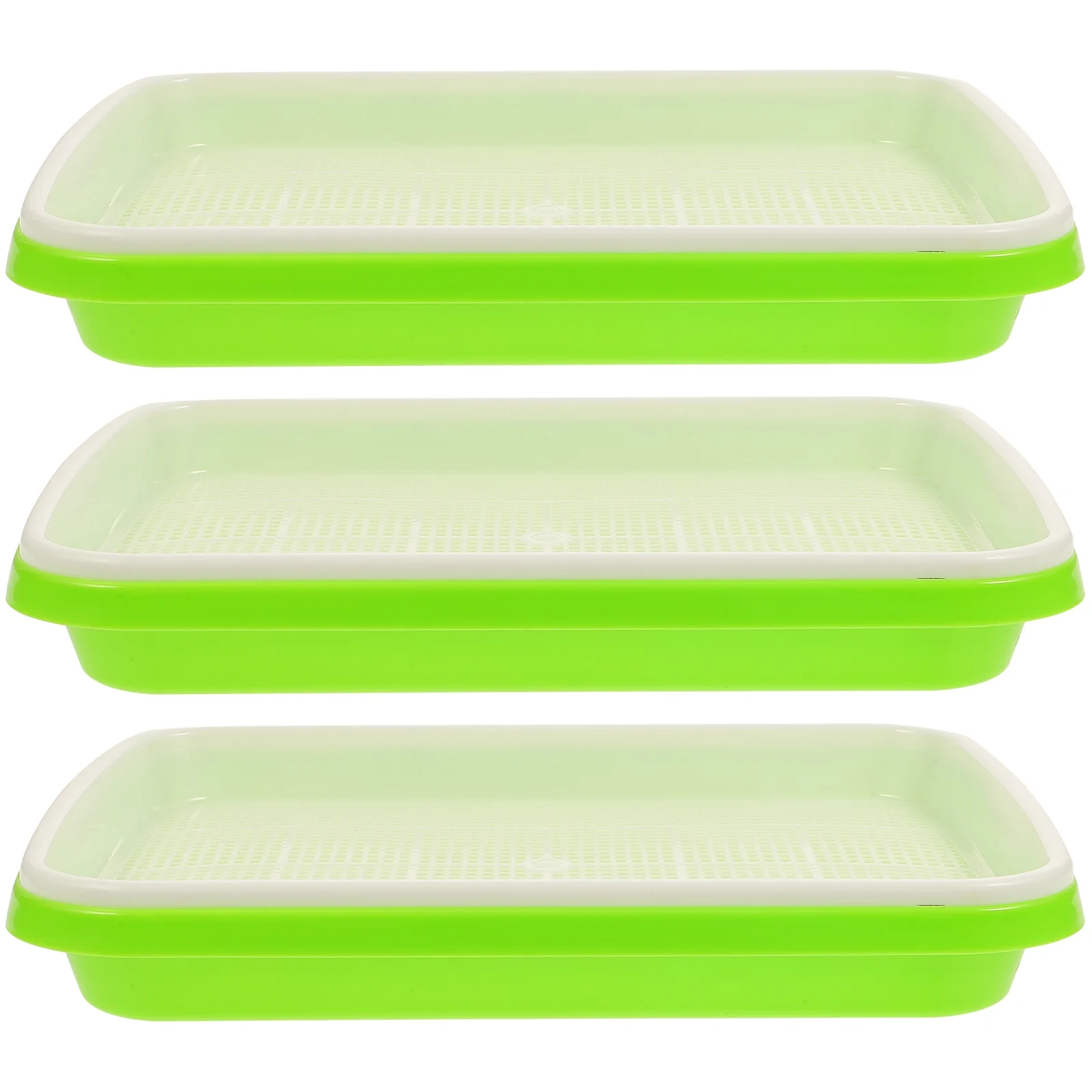 Gongxipen 3Pcs Premium Nursery Tray Hydroponic Germinating Tray Garden Plastic Nursery Tray