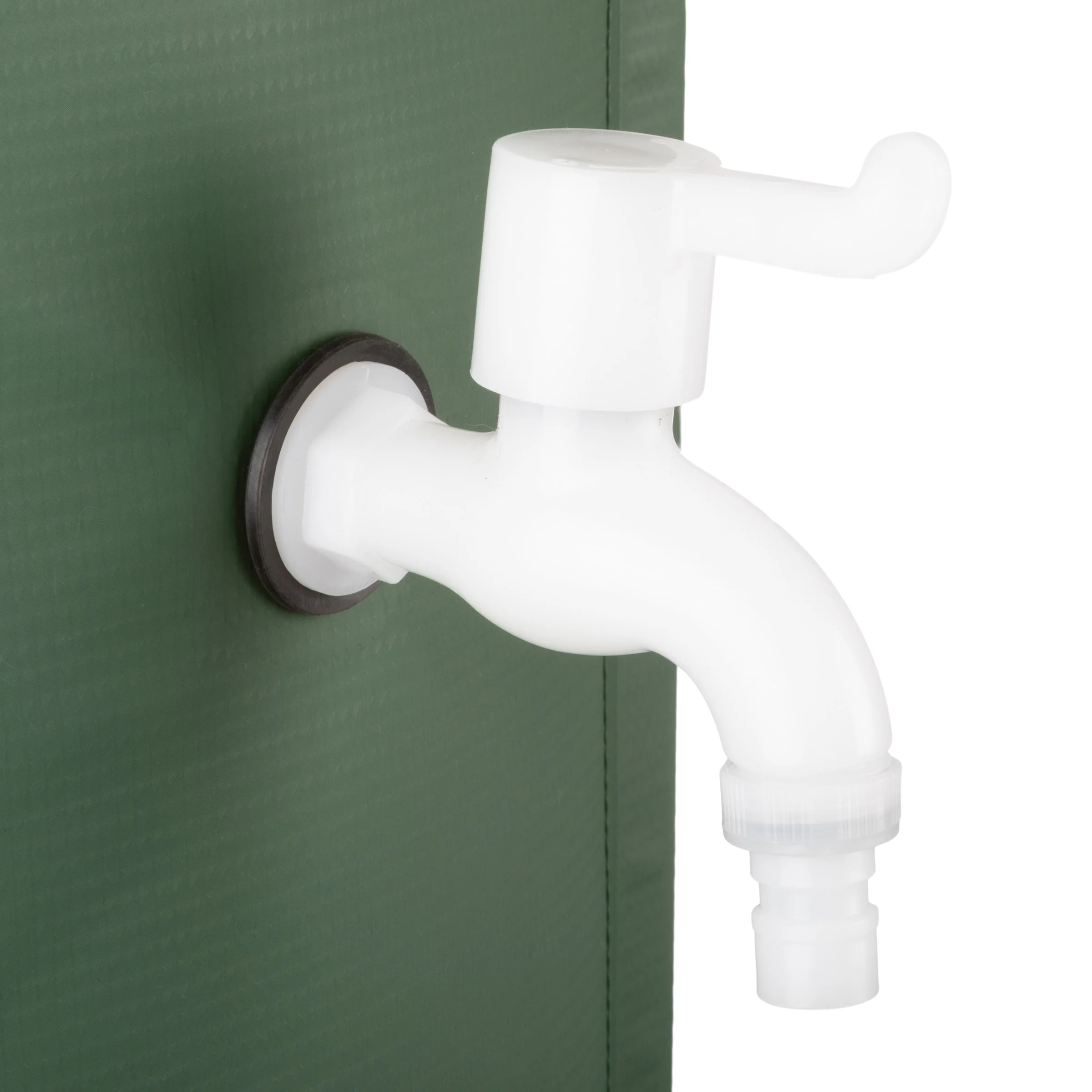 Pure Garden 26.4-Gallon/100-Liter Collapsible PVC Rain Barrel with Water Spigot, Green