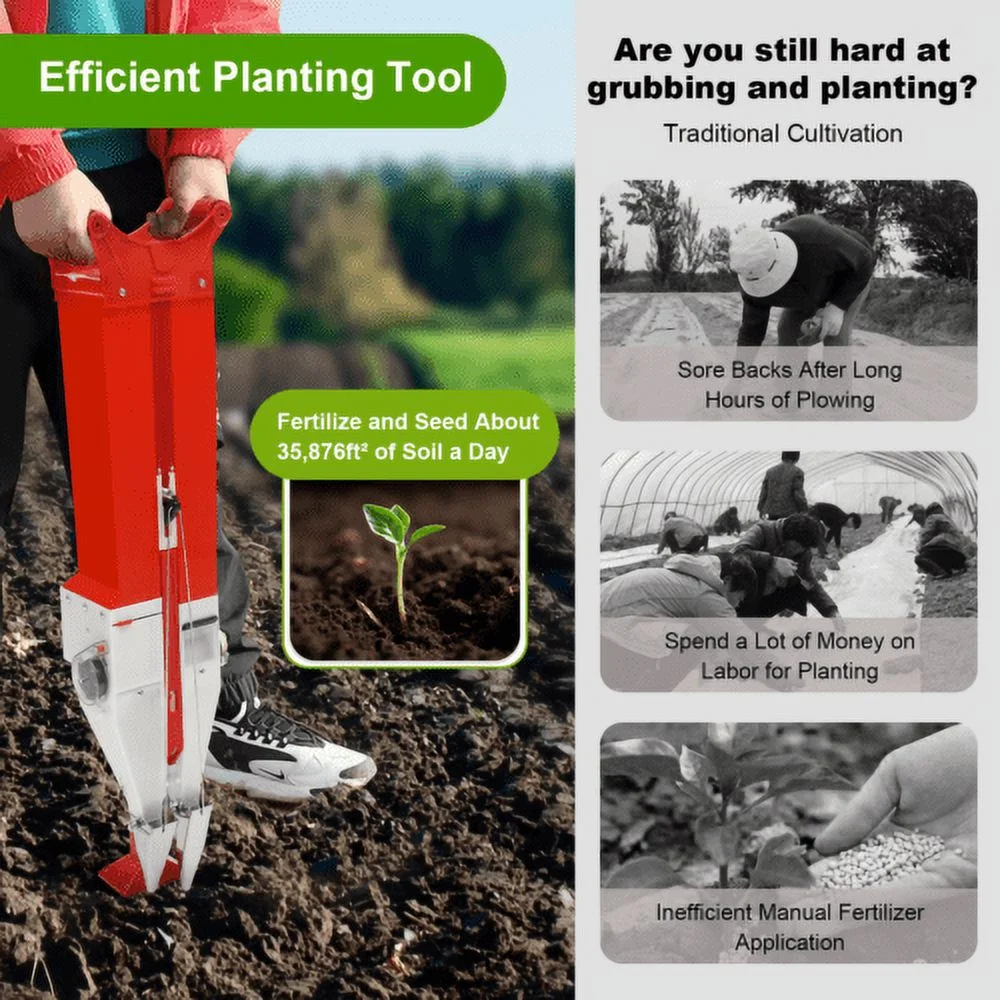 Handheld Manual Applicator Fertilizer Vegetable Garden Planter Tool Adjustable