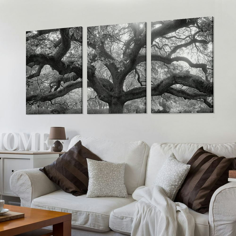 Ullo0ord Angel Oak Tree Nature Poster Canvas Pictures Print Wall Art for Living Room Bedroom Decor