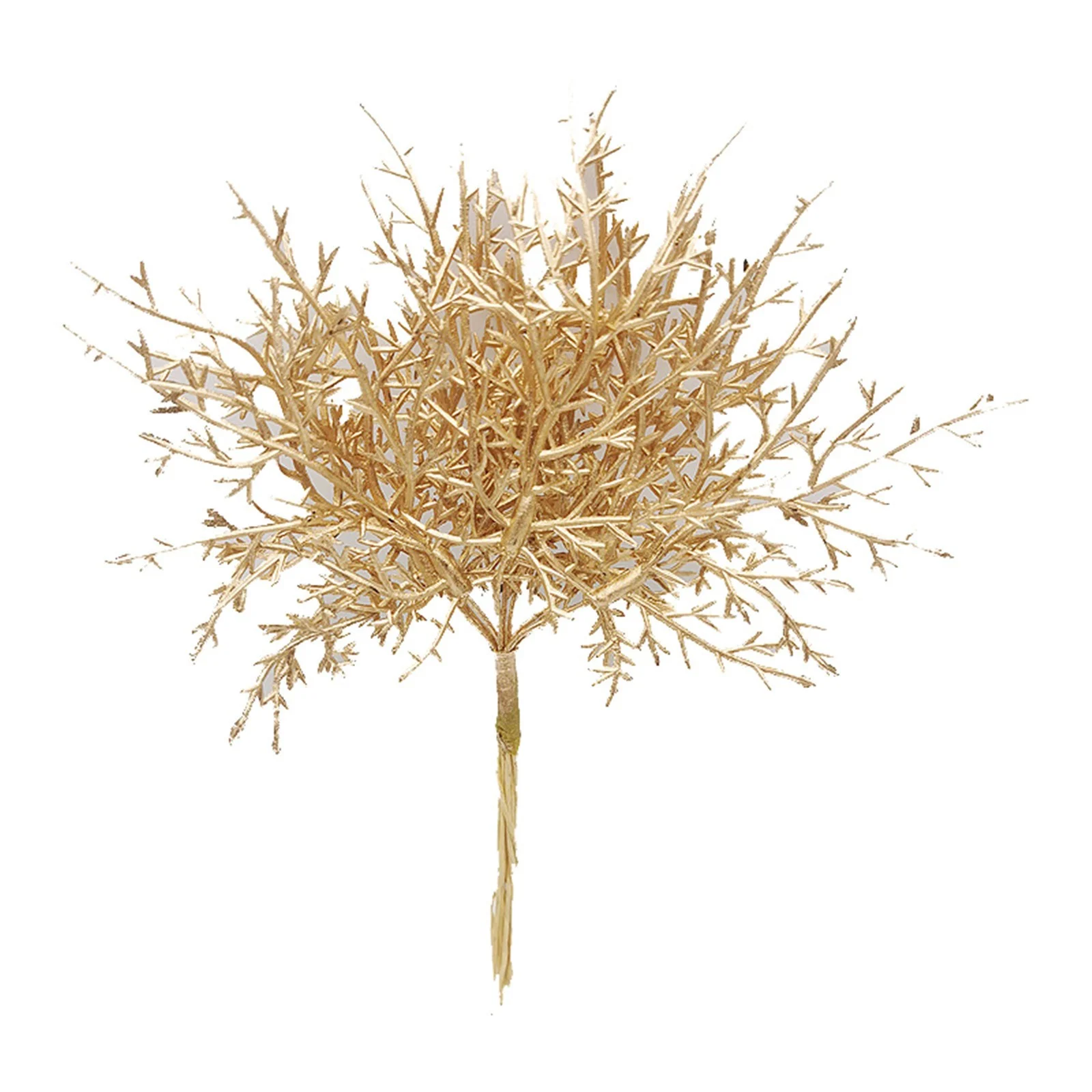 WYQLFSB Living Room Flowers Decoration Christmas Tree Christmas Branch Cedar Tree Gold Silver Nut Branch Garden Decor Gold One Size