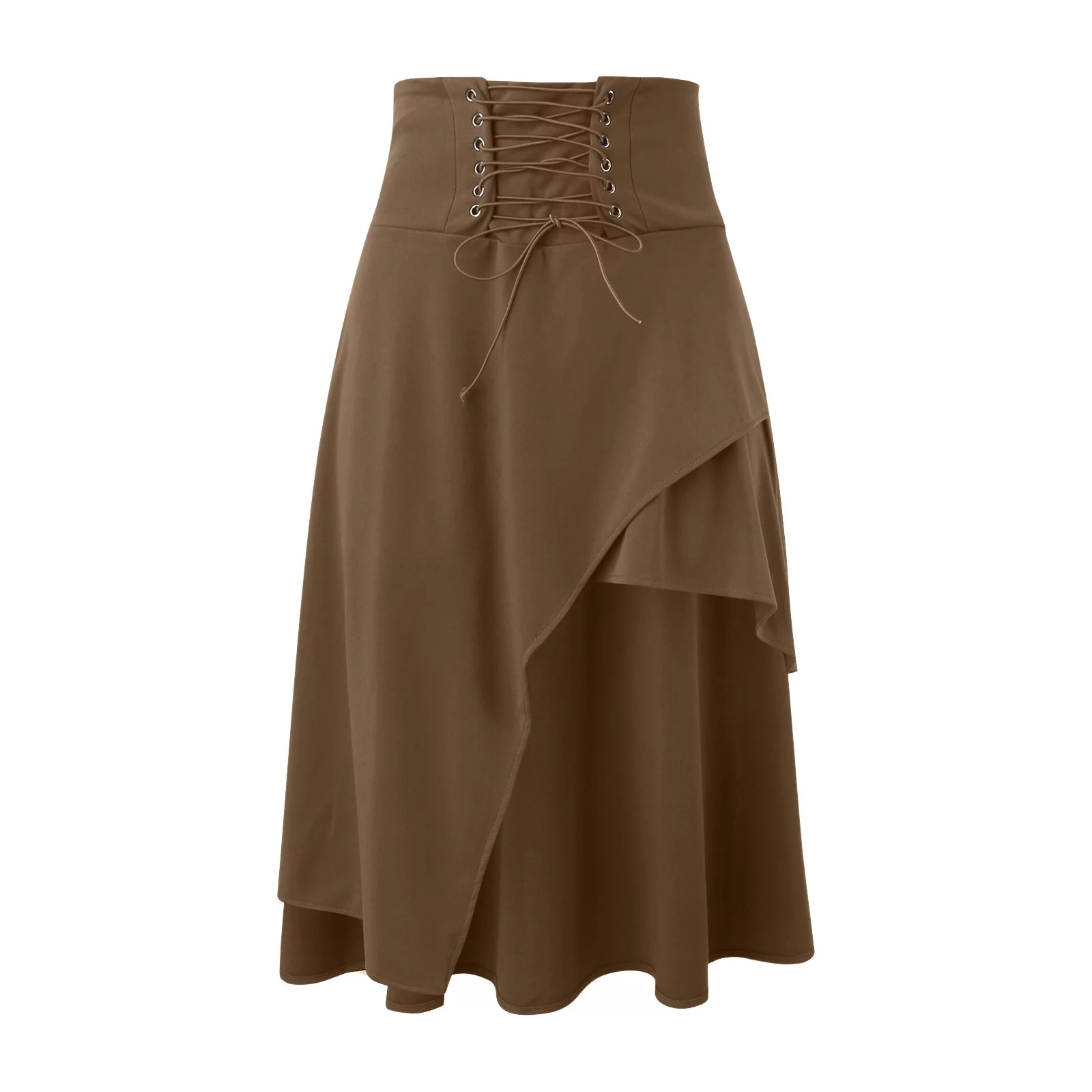 Spring Skirts For Women Women'S Satin High Waist Hidden Elasticized Waistband Flared Casual A Line Midi Skirt Maxi Skirt Sets Women 2 Piece Outfits