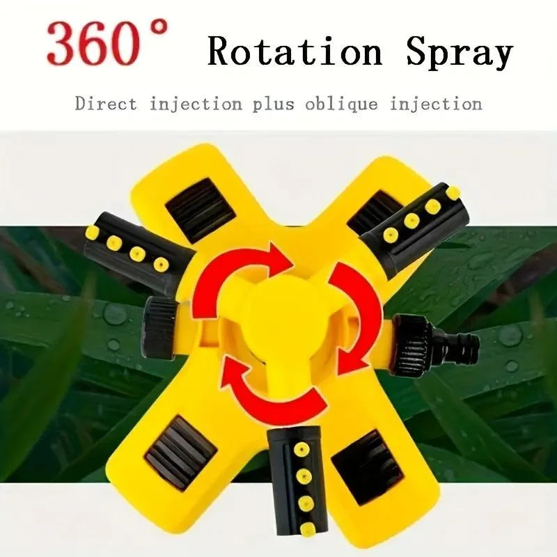 360 Degrees Automatic Rotation Sprinklers Gardening Tools Courtyard Lawn Large Area Coverage Watering Sprayers Garden Nozzle