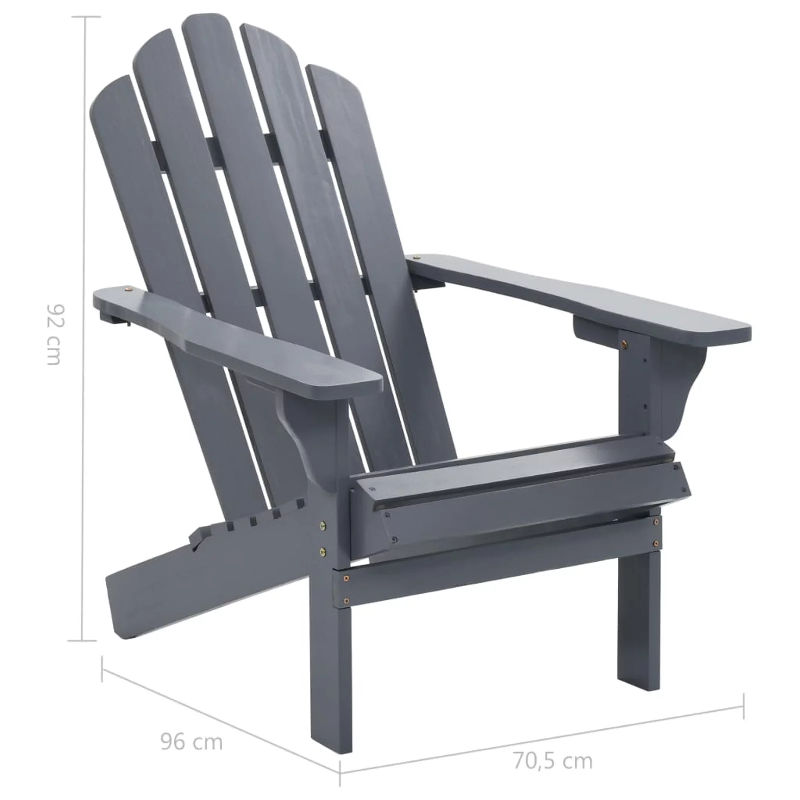 Carevas Patio Chair Wood Gray