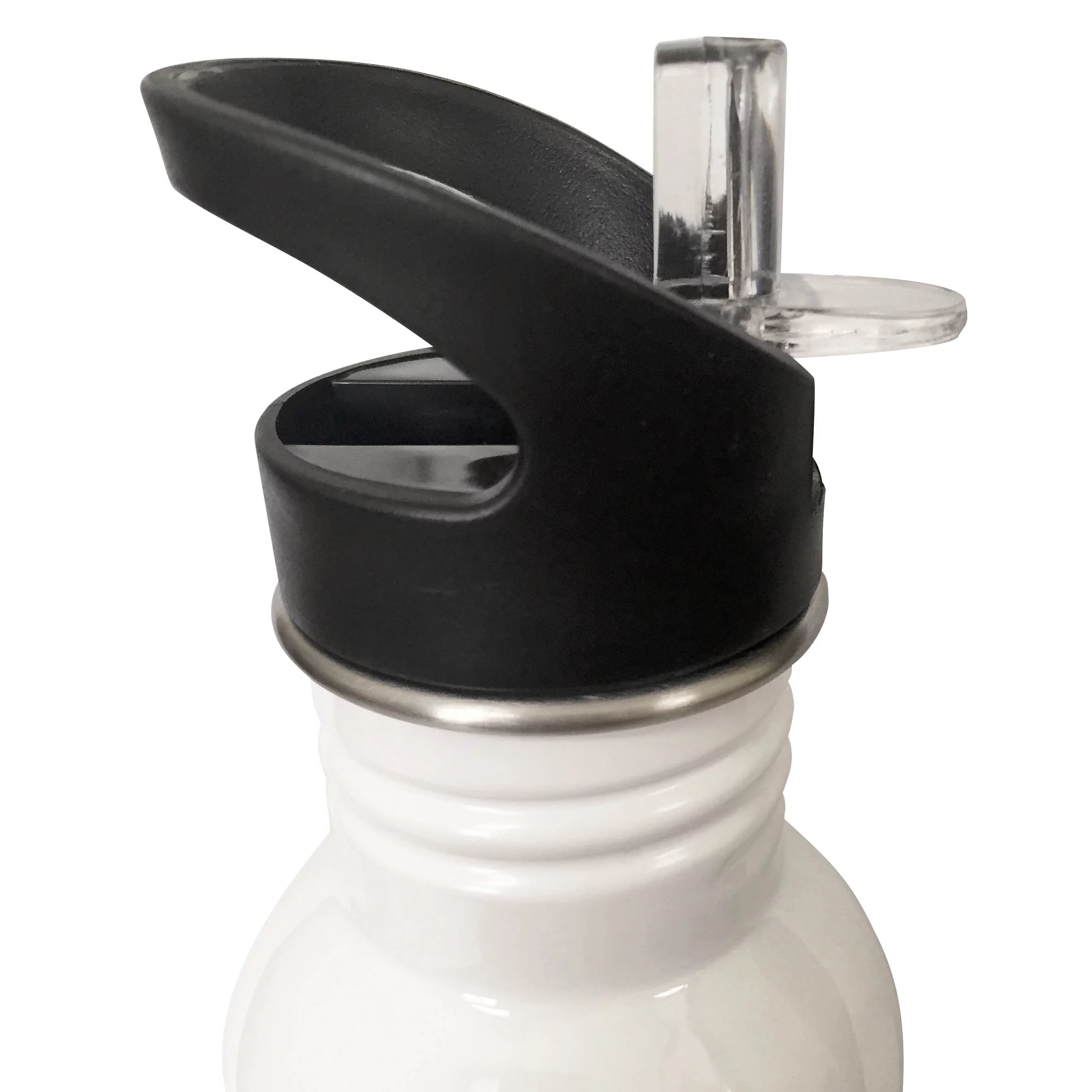 3dRose Funny Sea Otter in Wizard Hat Riding Flying Broom Hairy Otter - Straw Water Bottle, 21-ounce