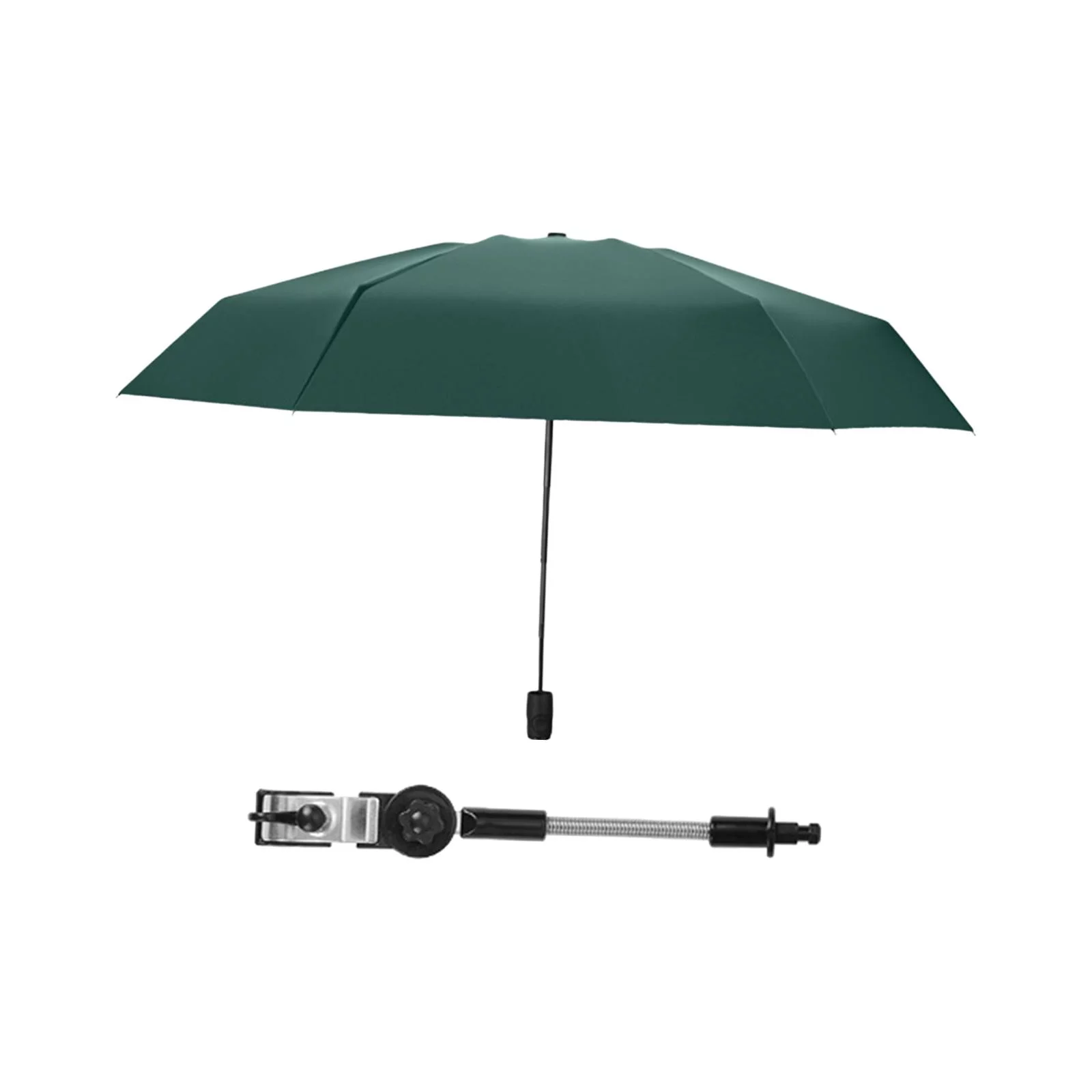 Kokiya Beach Chair Umbrella 90cm Diamter Adjustable with Clip Fixing Device Lightweight Green