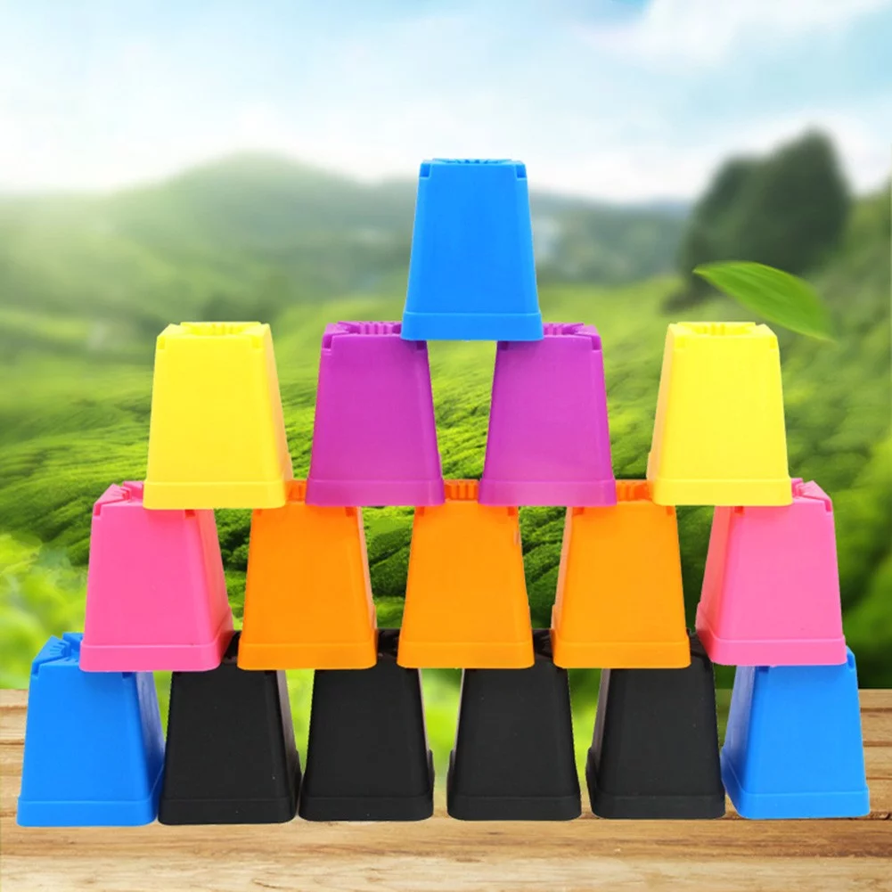 10 Pcs Succulent Small Square Flower Pot Plastic Frosted Square Pot Garden Tools