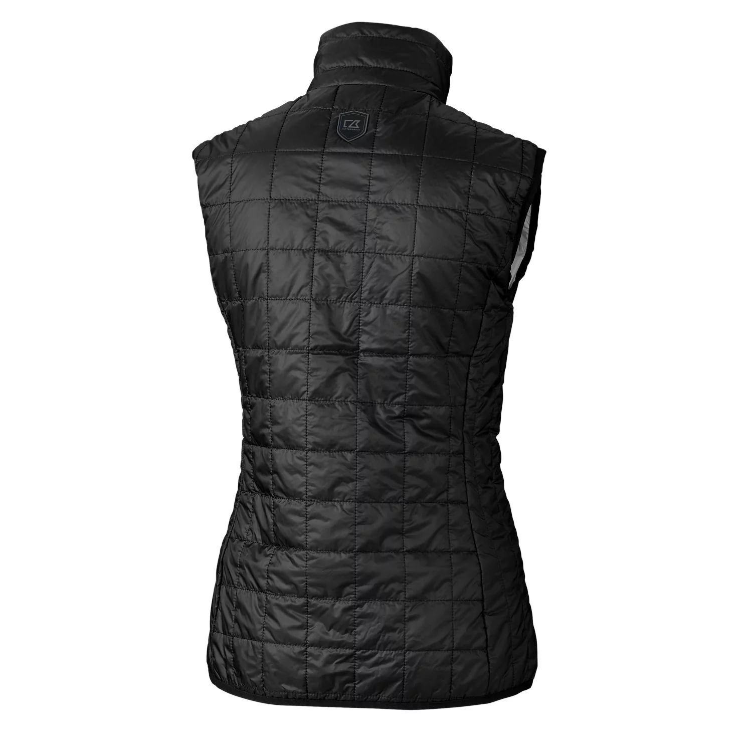 Women's Cutter & Buck Black Missouri Tigers Vault Rainier PrimaLoft Eco Full-Zip Puffer Vest