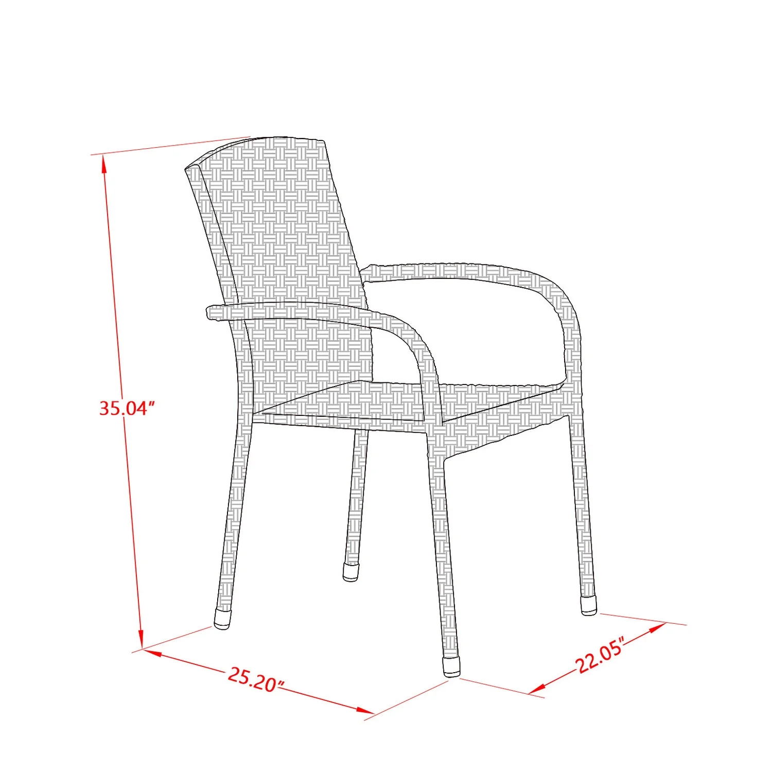 HomeStock Lakefront Luxury Jubi Patio Chair With Cushion, Brown Wicker, And Beige Cushion