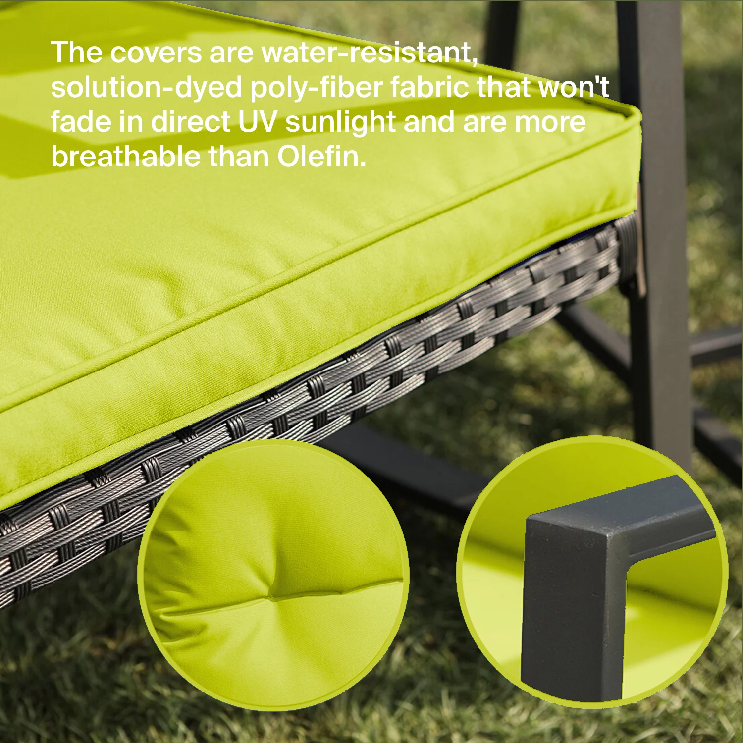 Patio 3-Piece Rocking&nbsp;Rocking Chair Set: Black Wicker Furniture-Two Chairs with Glass&nbsp;occasional&nbsp;Table