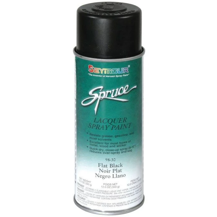 Seymour of Sycamore 98-30 Flat Black Lacquer Aerosol