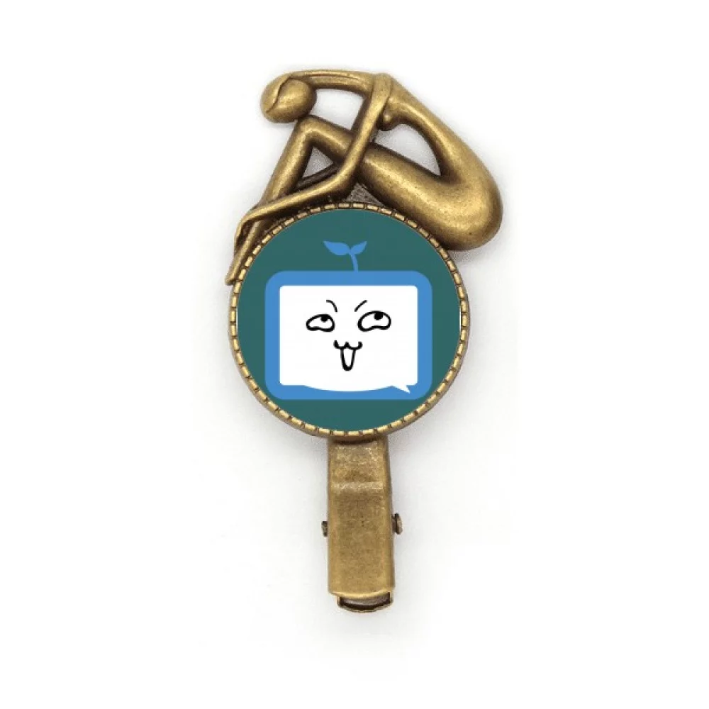 Saplings Insidious Small TV Face Original Hairpin Headdress Brooch Vintage Metal