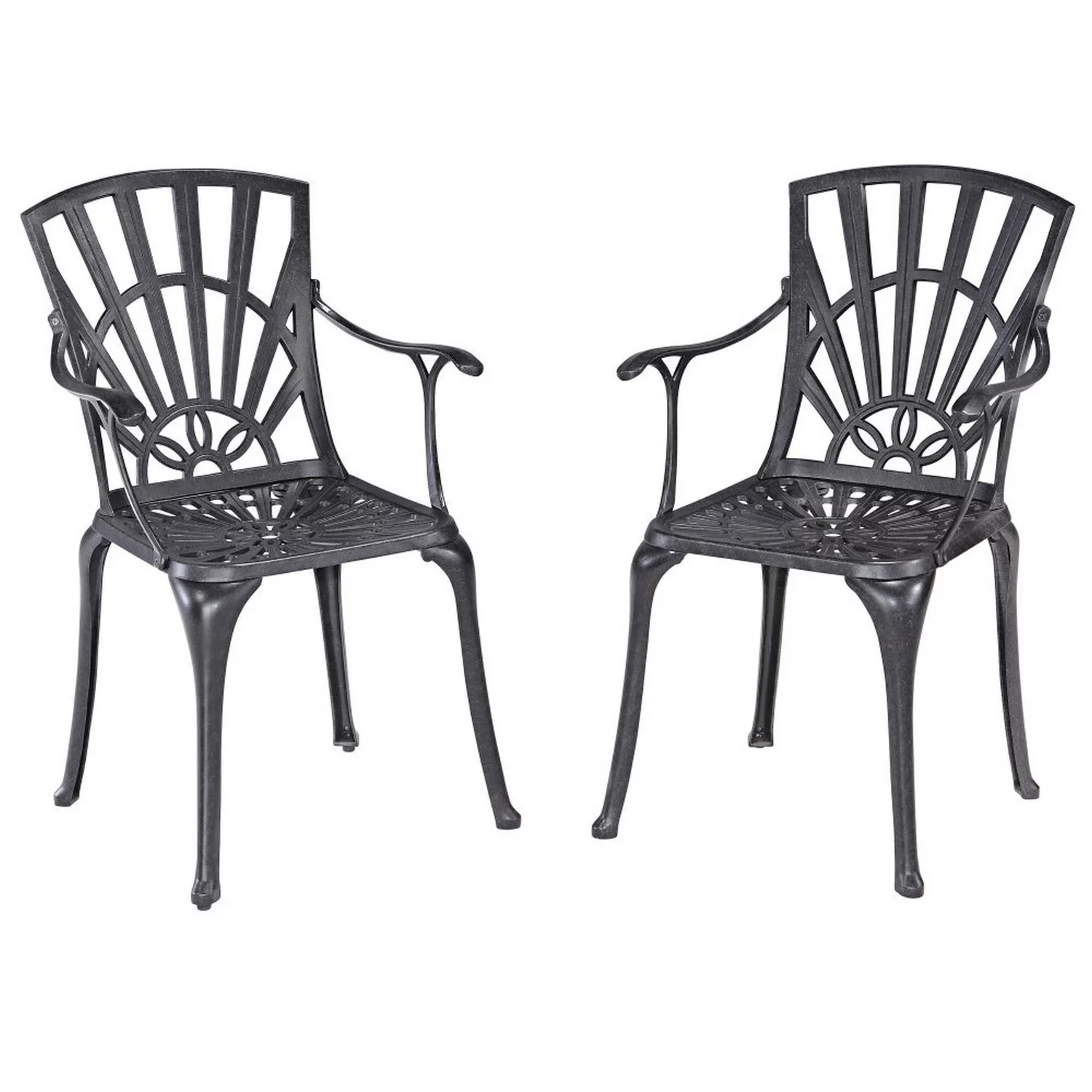 Homestyles Grenada Aluminum 5 Piece Outdoor Dining Set in Charcoal