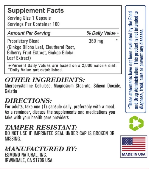 Esmond Natural Ginkgo Biloba