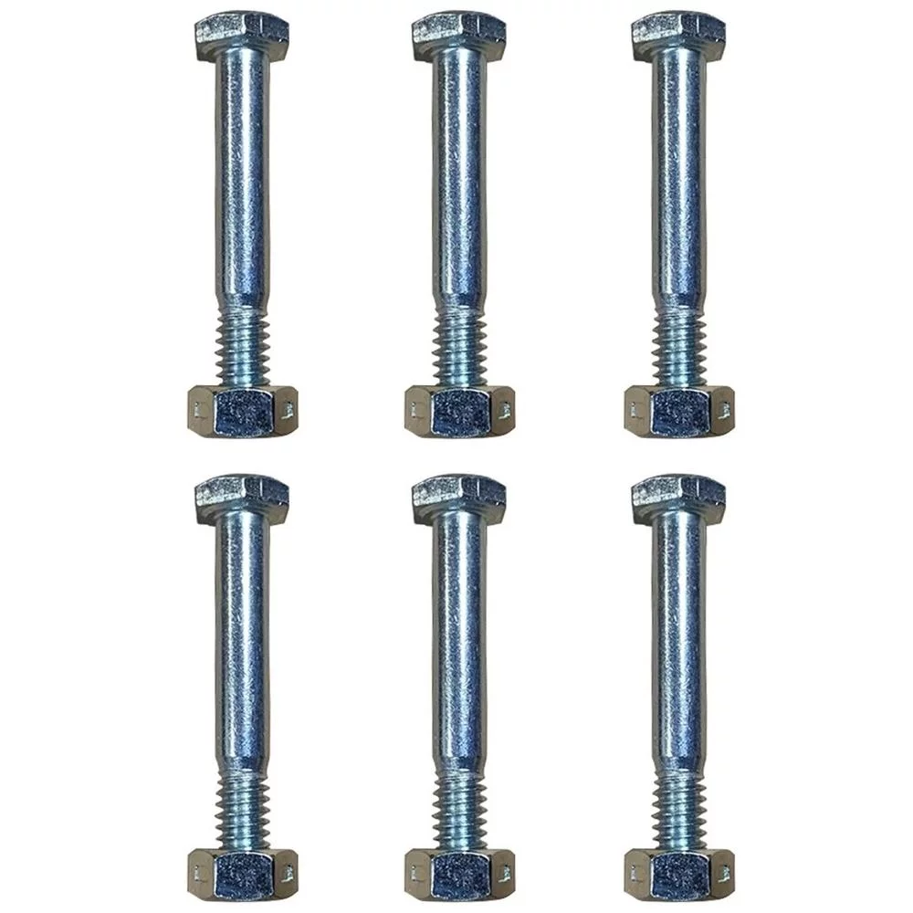 RAParts 6 Pack Shear Pins and Nuts Fits Ariens 532005 53200500 Snow Blowers Throwers