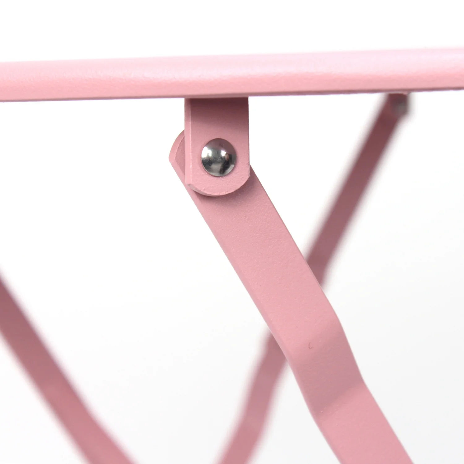 ZWNLKQG 3 Pieces Patio Bistro Balcony Metail Chair  Set-Pink