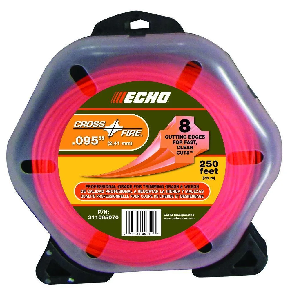 Echo Original Equipment Cross-Fire Trimmer Line, .095 Line 250 ft. Large Clam - 311095070