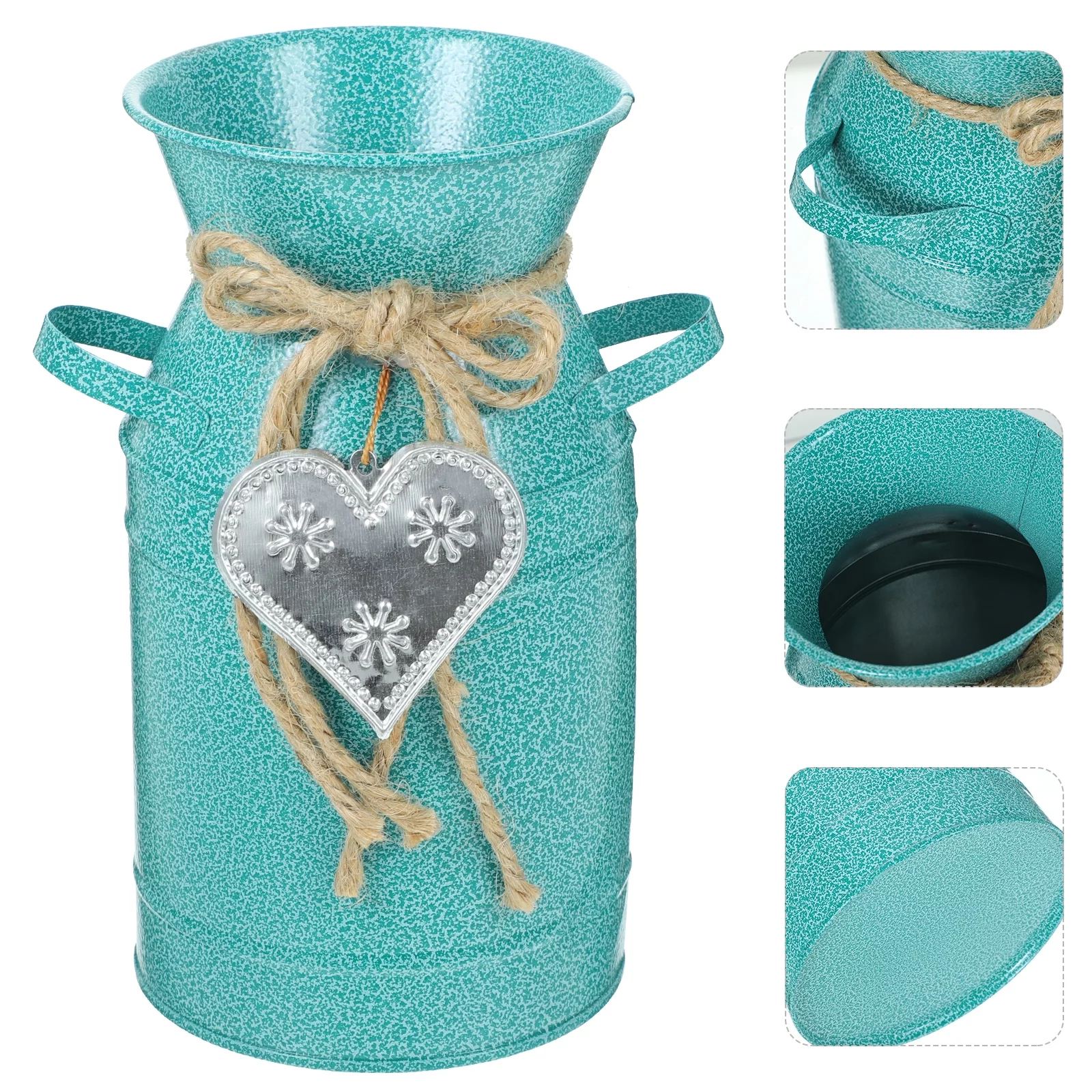 Gongxipen Iron Flower Bucket Pastoral Household Ornaments Living Room Flower Pot Vintage Style Plant Bucket