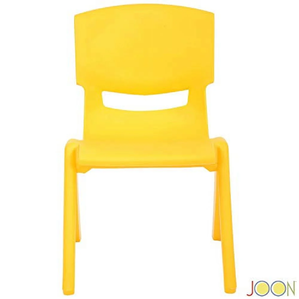 JOON Stackable Plastic Kids Learning Chairs, (2-Pack), 20.5x12.75X11 Inches, The Perfect Chair for Playrooms, Schools, Daycares and Home, Green