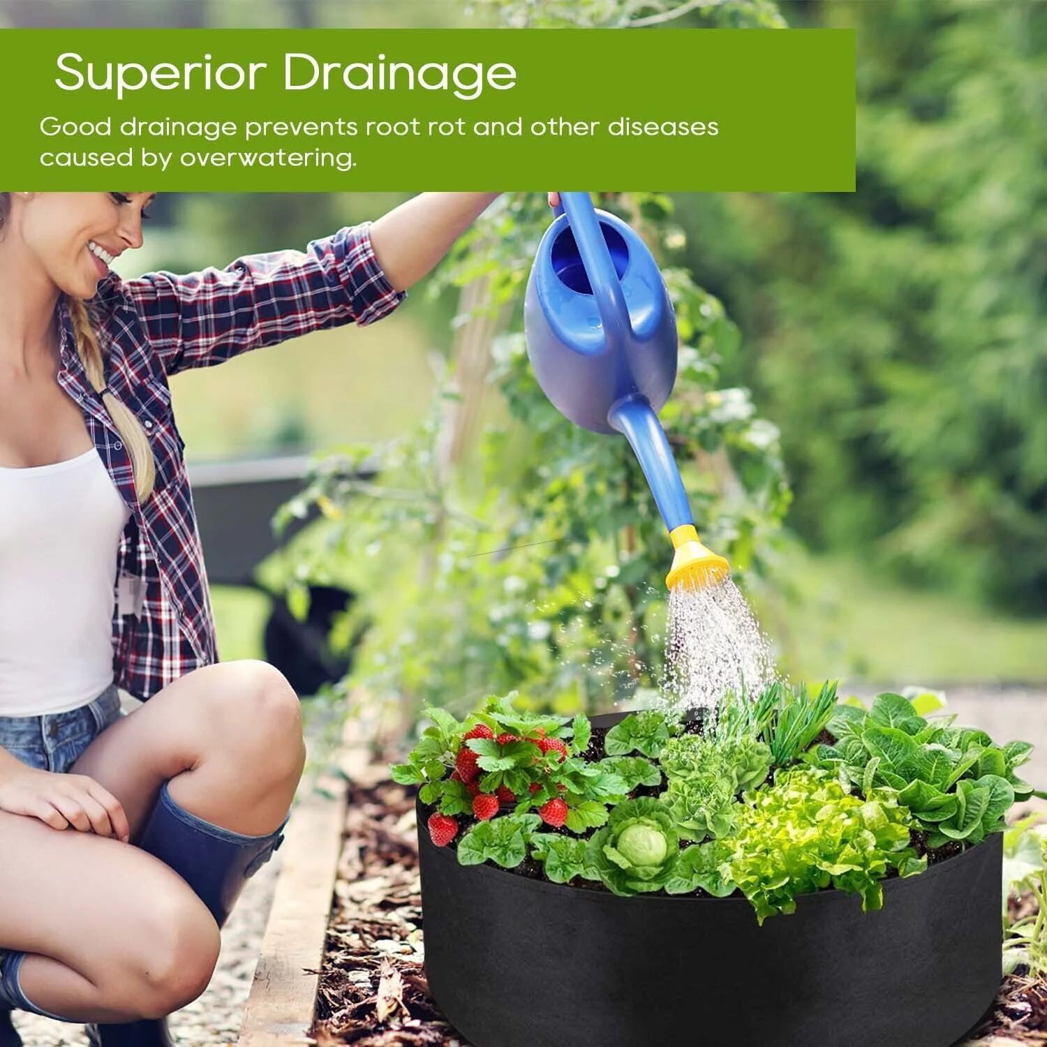 1-30 Gallon Plant Grow Bags Fabric Pot Nursery Soil Bag Thickened Nonwoven Bag