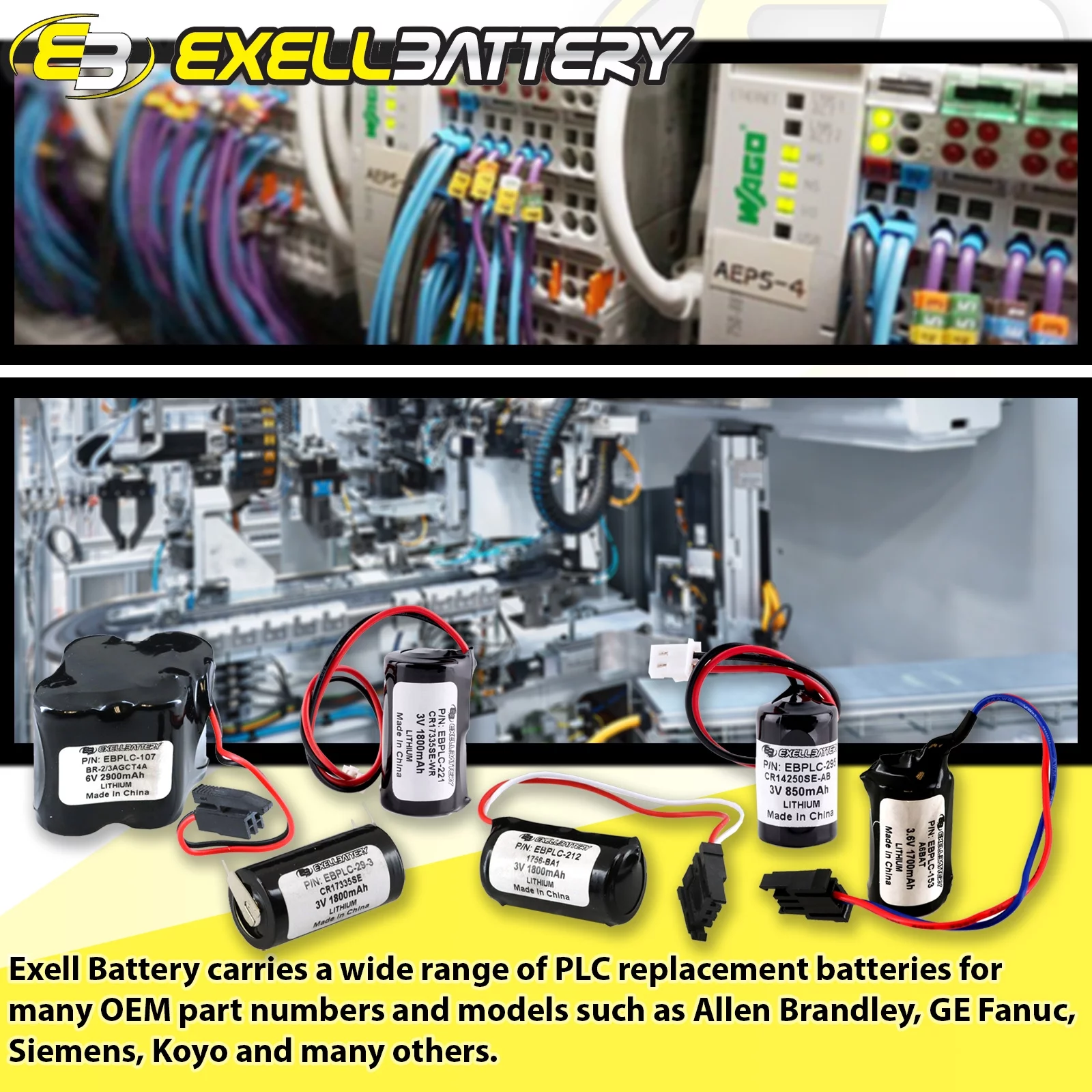 5pc 3V PLC Battery Programmable Logic Co B9631T SLC100 SLC150