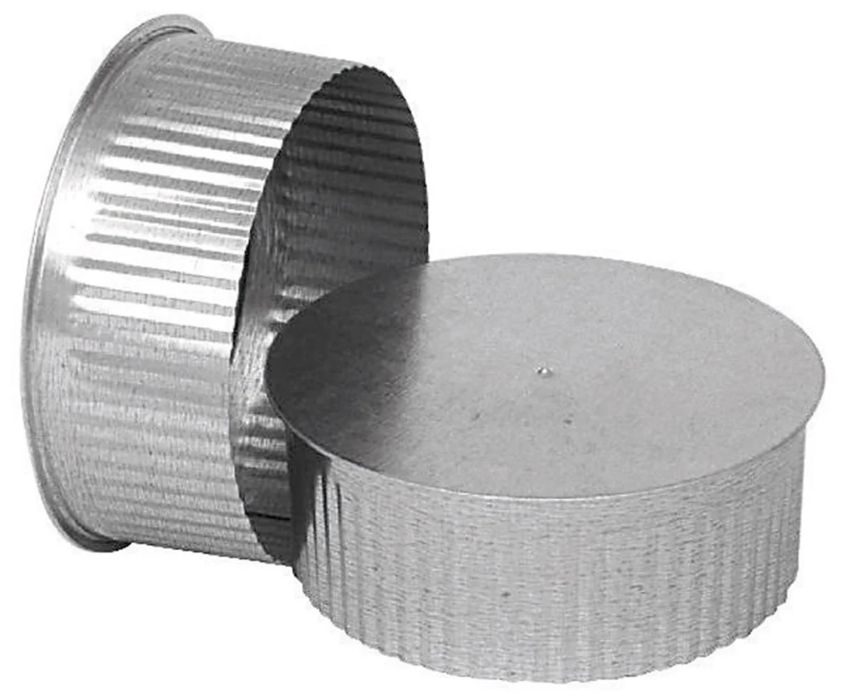 Imperial GV0734 HVAC Duct Pipe Round End Cap/Plug, 30 Gauge, Galvanized, 5 In. - Quantity 1