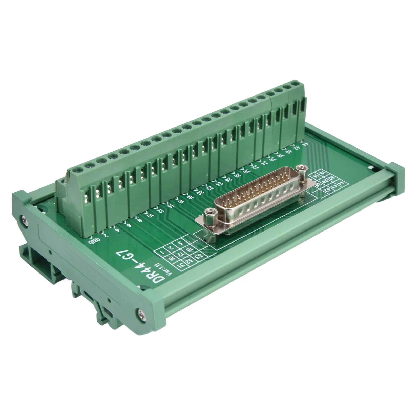 DR44‑G7 Transfer Terminal Block Male Terminal PCB Module Male Terminal Board DC 60V Terminal Block Distribution Module,Barrier Terminal Block Distribution Module