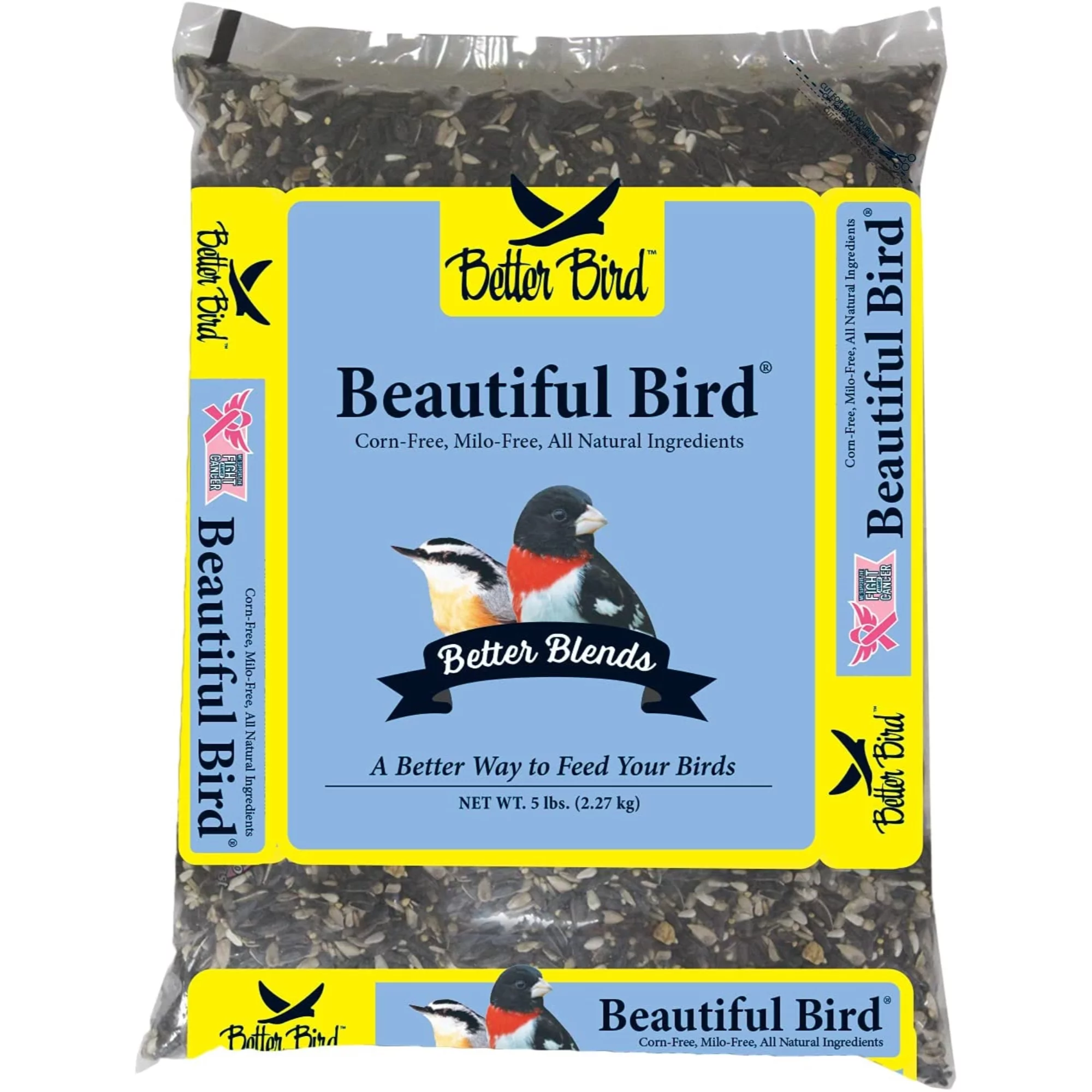 Better Bird Beautiful Bird Assorted Species Sunflower Seeds Wild Bird Food 5 lb